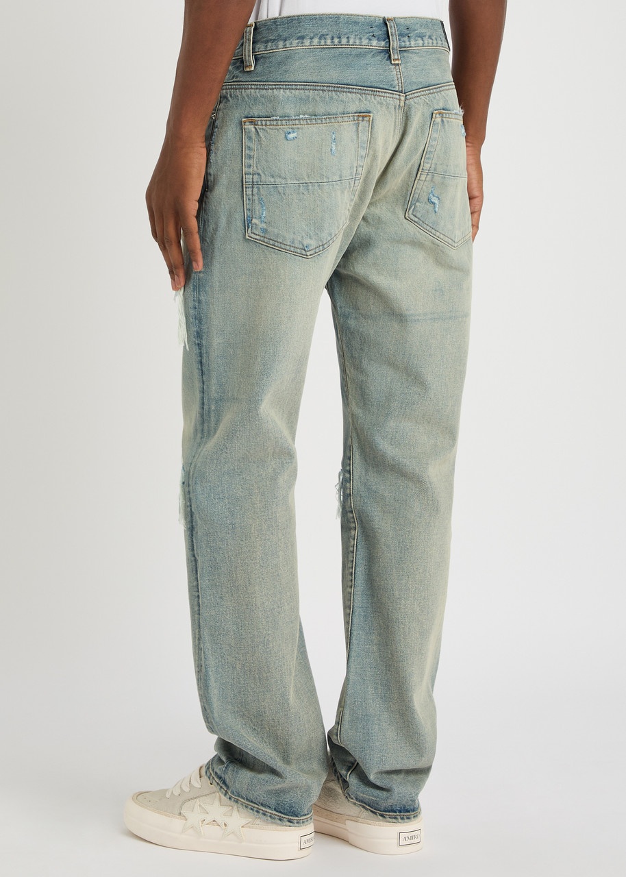 Amiri MX1 Ripped Straight-leg Jeans - 3