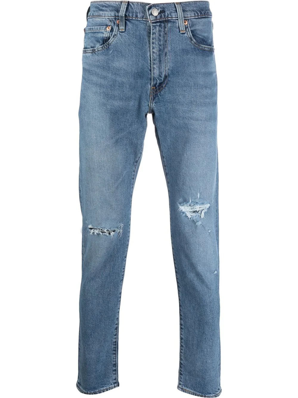 distressed-effect slim-fit jeans - 1