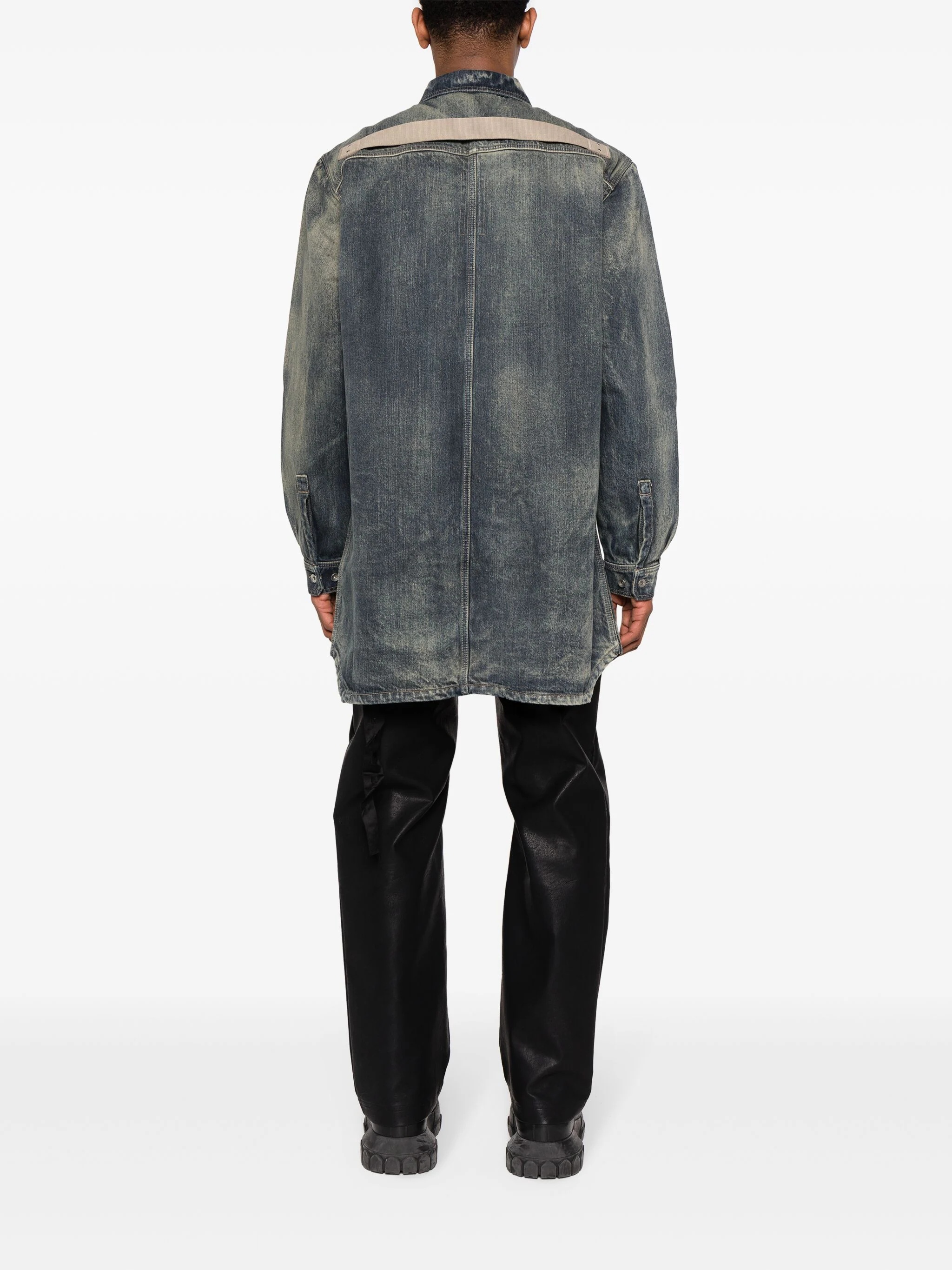 RICK OWENS DRKSHDW Men Denim Jumbo Outershirt - 2