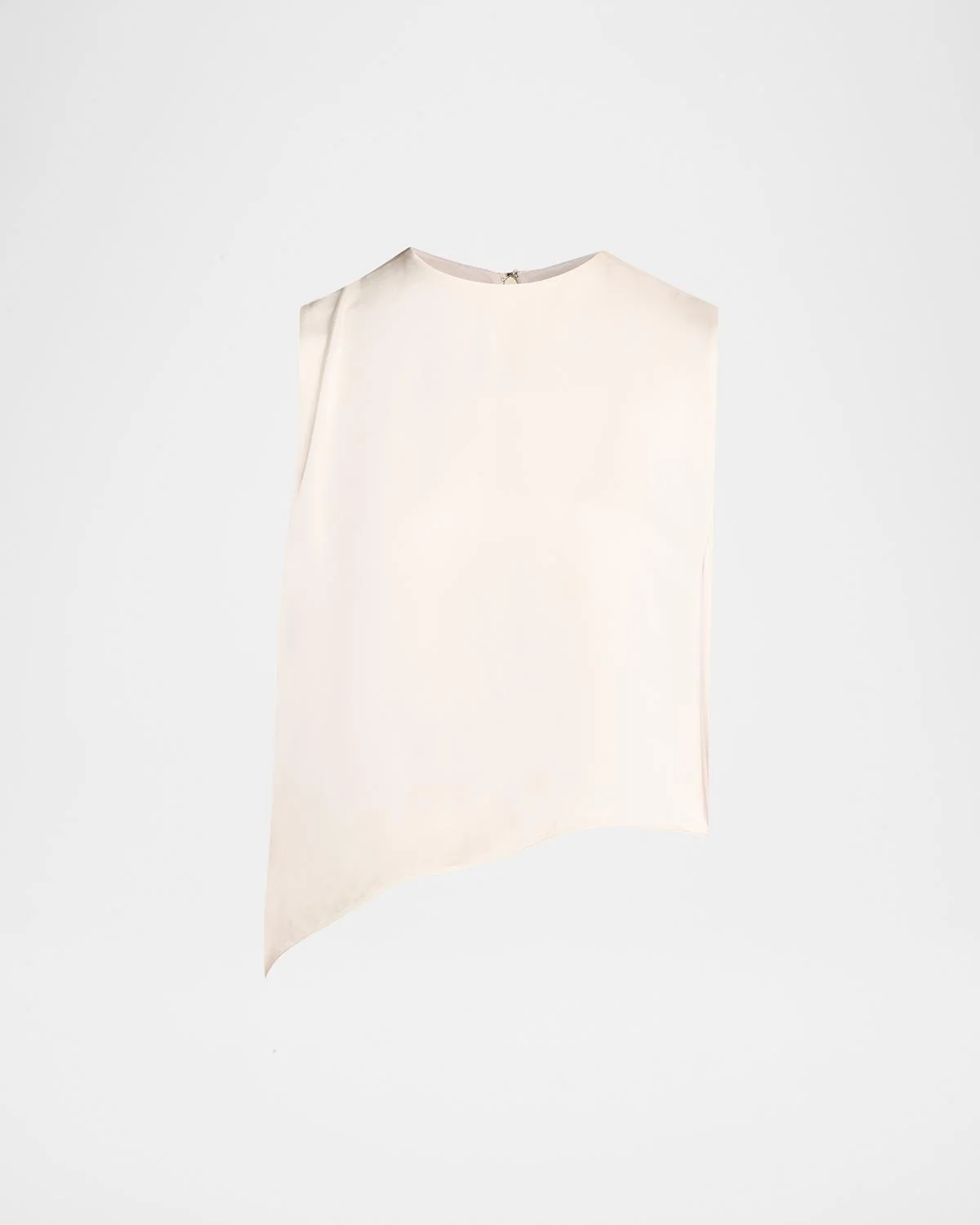Asymmetric Satin Lace Top - 1