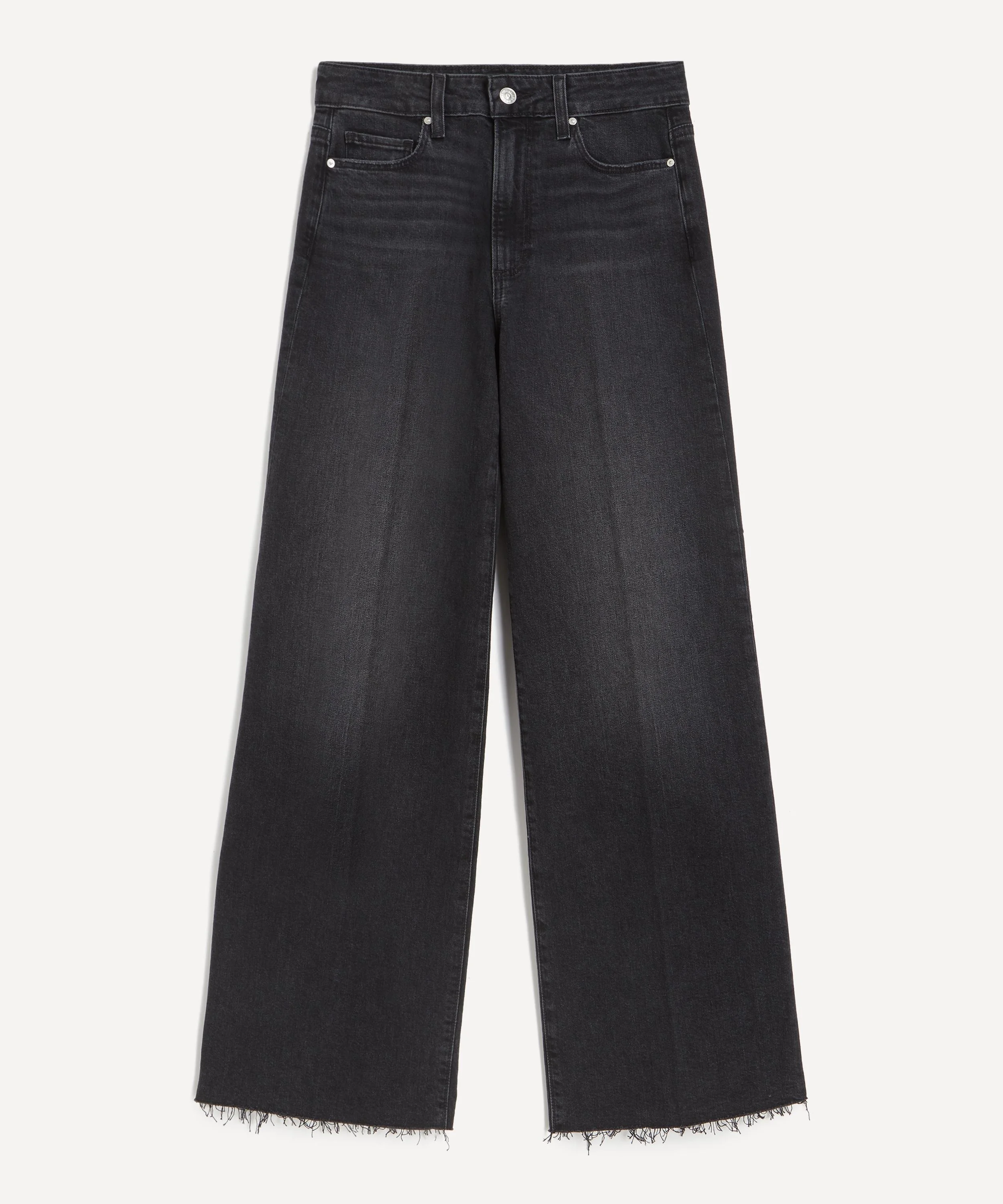 Anessa 31” Wide-Leg Jeans in Viper Black Distressed - 1