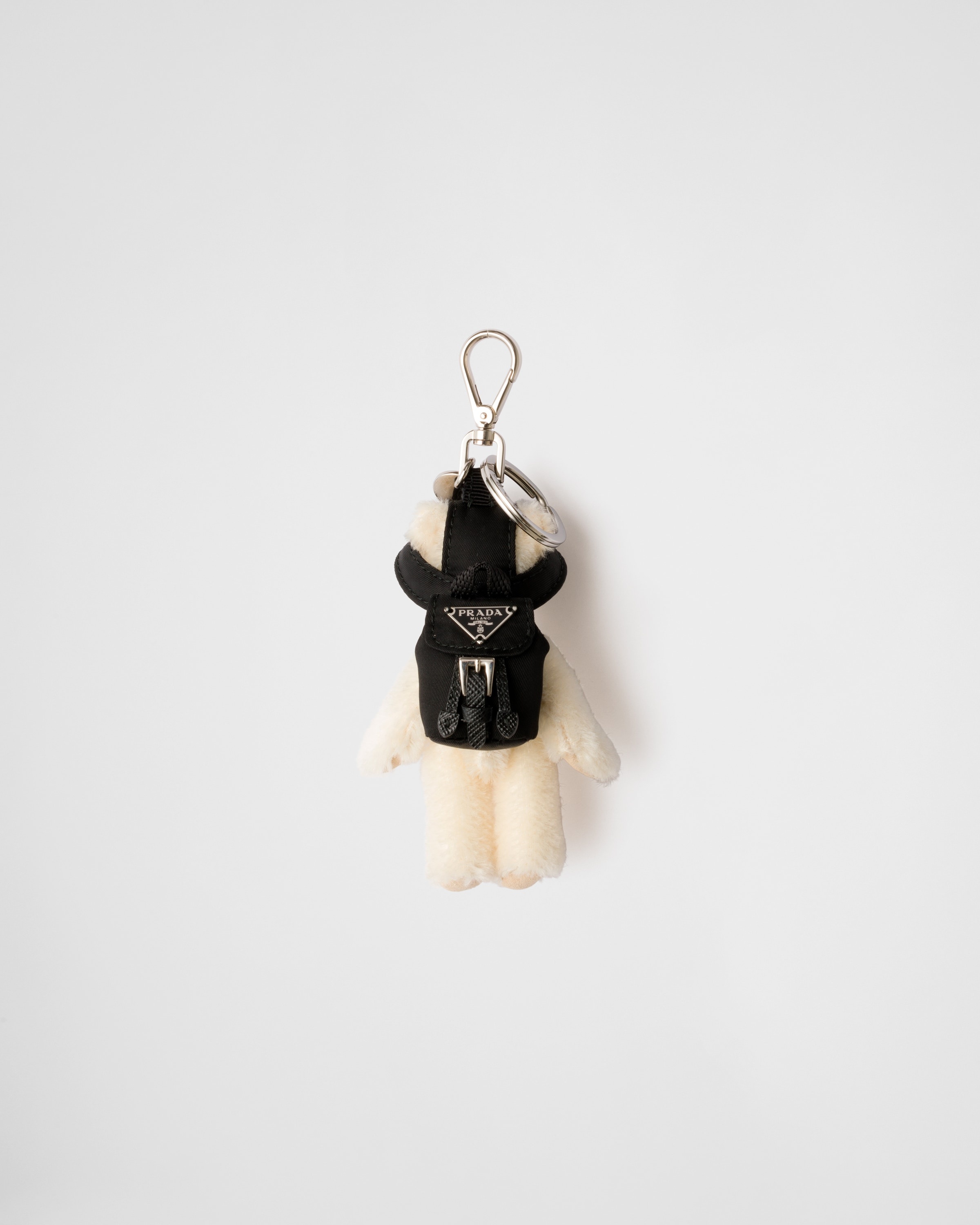 Teddy bag charm with metal ring - 3