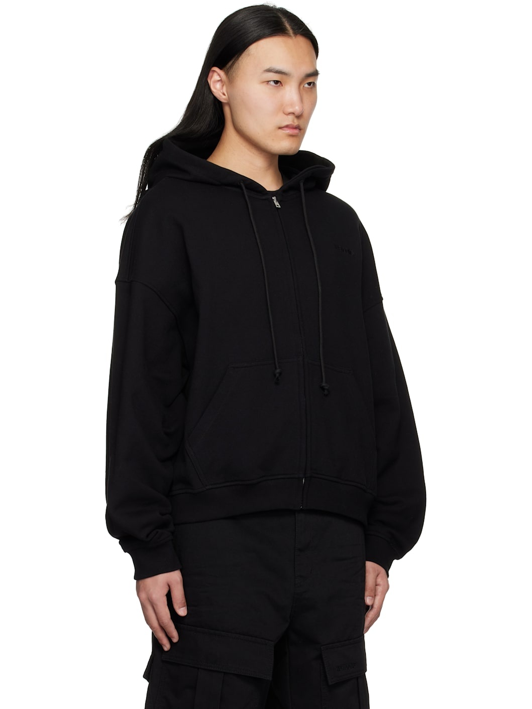 Black Twin All Around Zip-Up Hoodie - 2