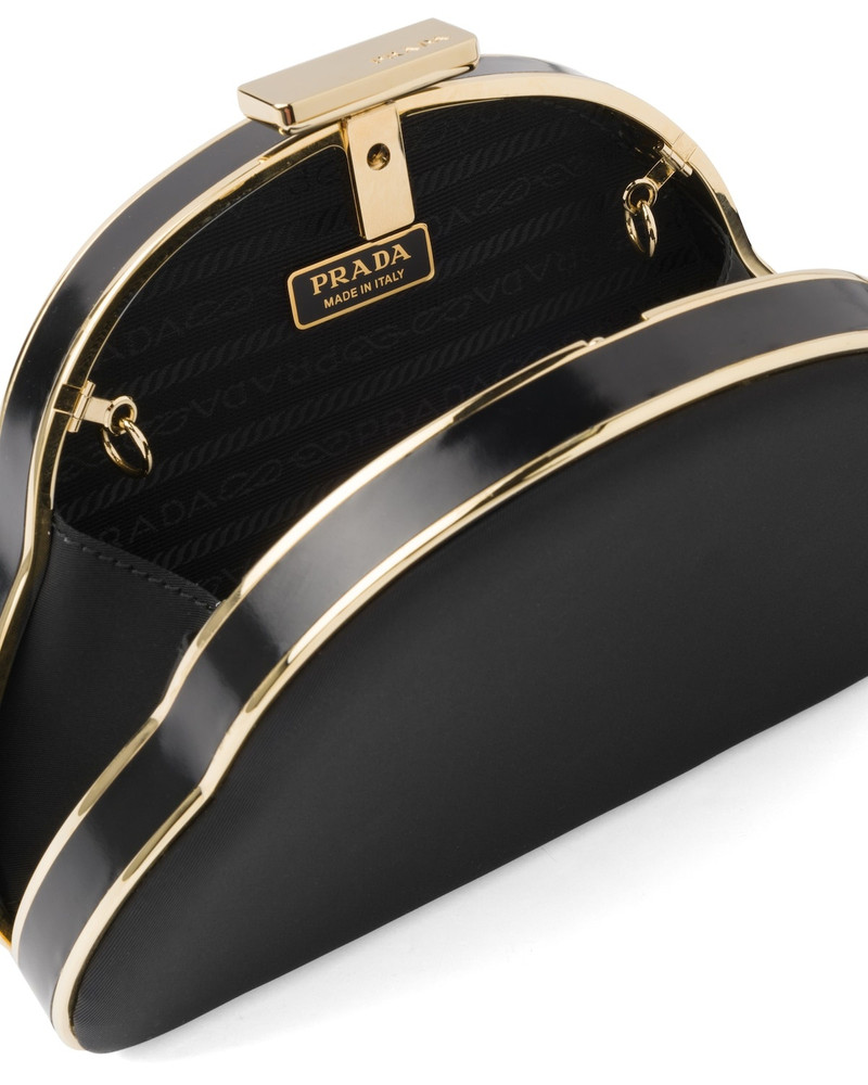 Padded nylon and leather Prada Eclipse clutch 5