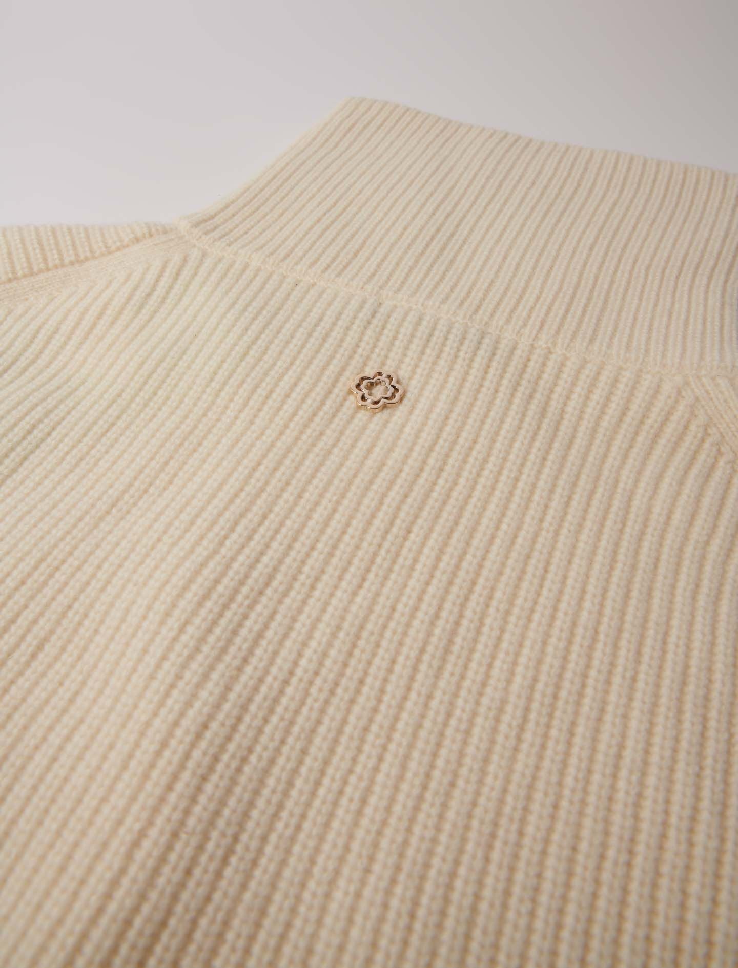 Cashmere/wool zip-up neck warmer - 3