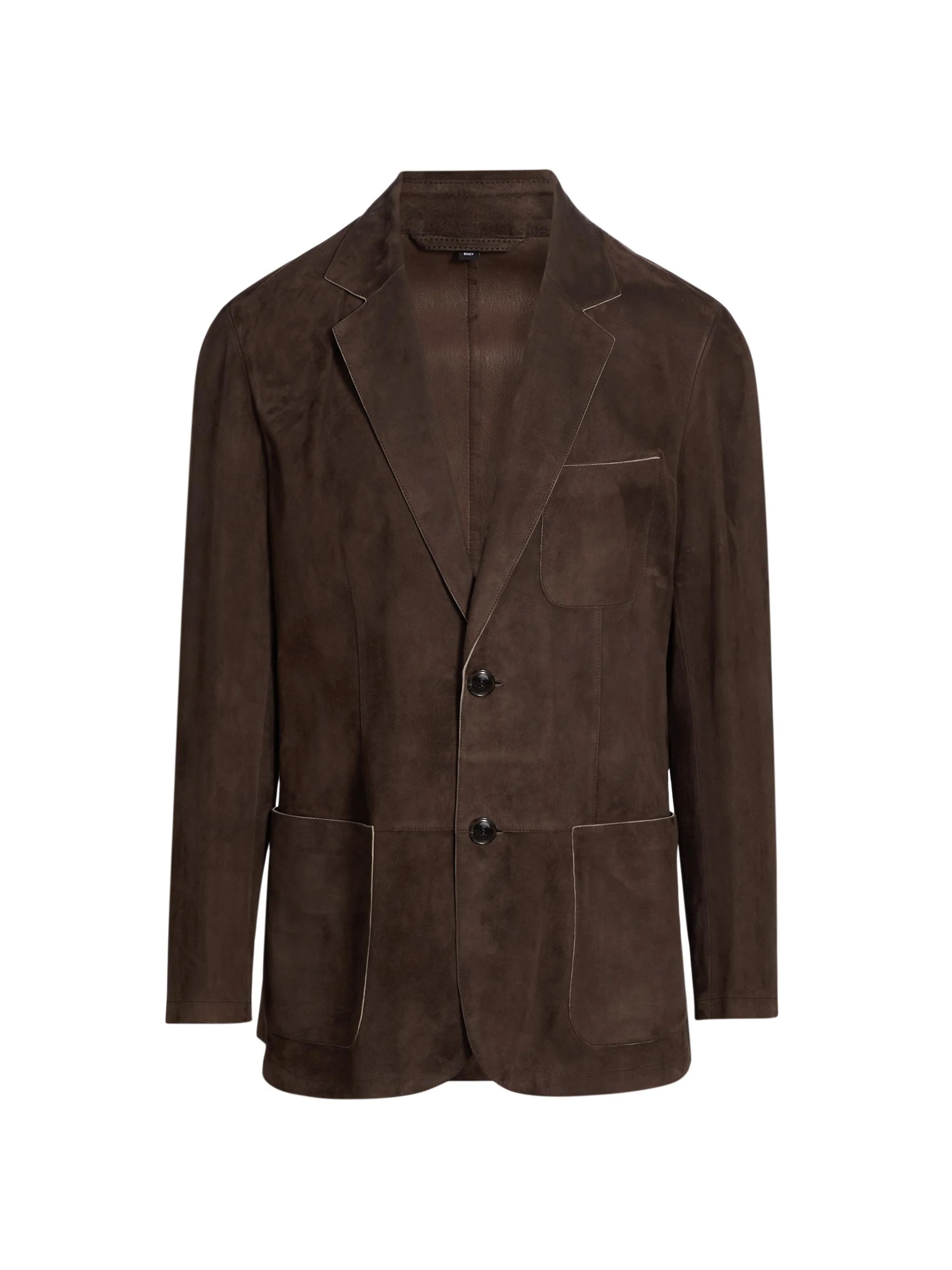 Men's Tailored Suede Jacket - Brown - 1