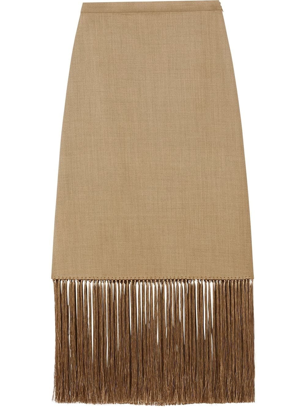 fringed A-line skirt - 1