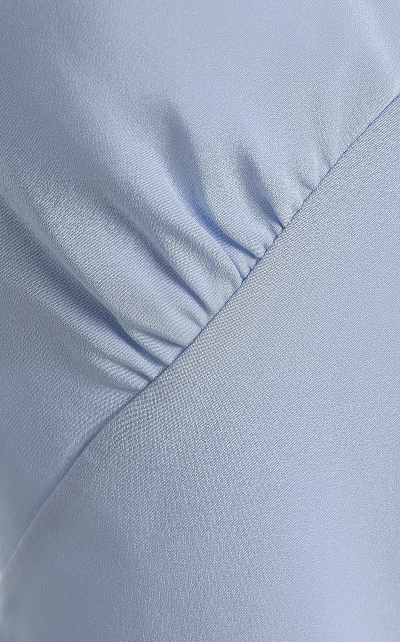 Exclusive Riviera Floral-Embellished Silk-Blend Crepe Top blue 6