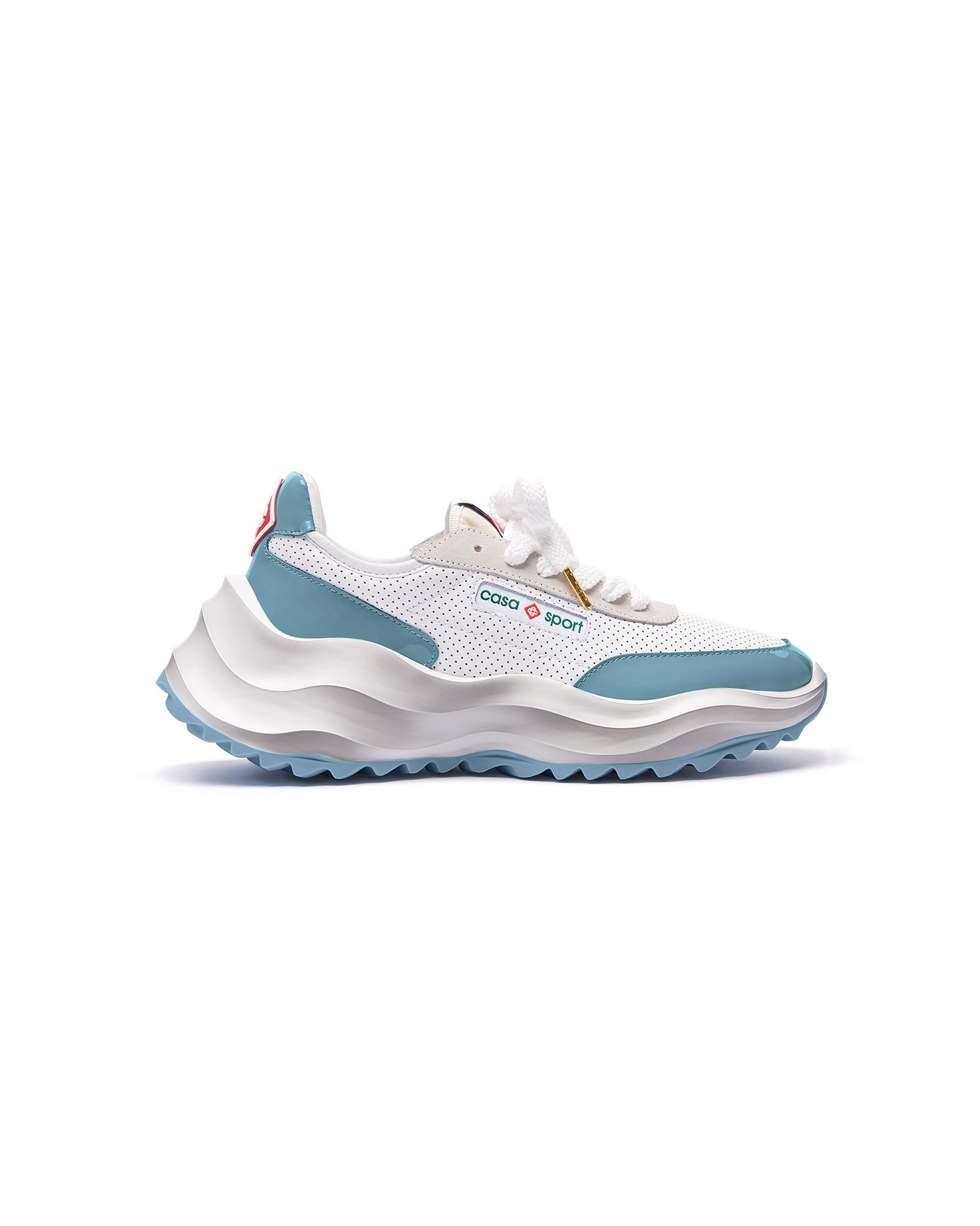 Womens Atlantis White & Powder Blue Sneaker - 1