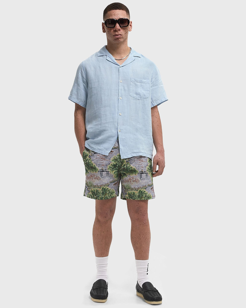 Portuguese Flannel Linen camp collar outlook