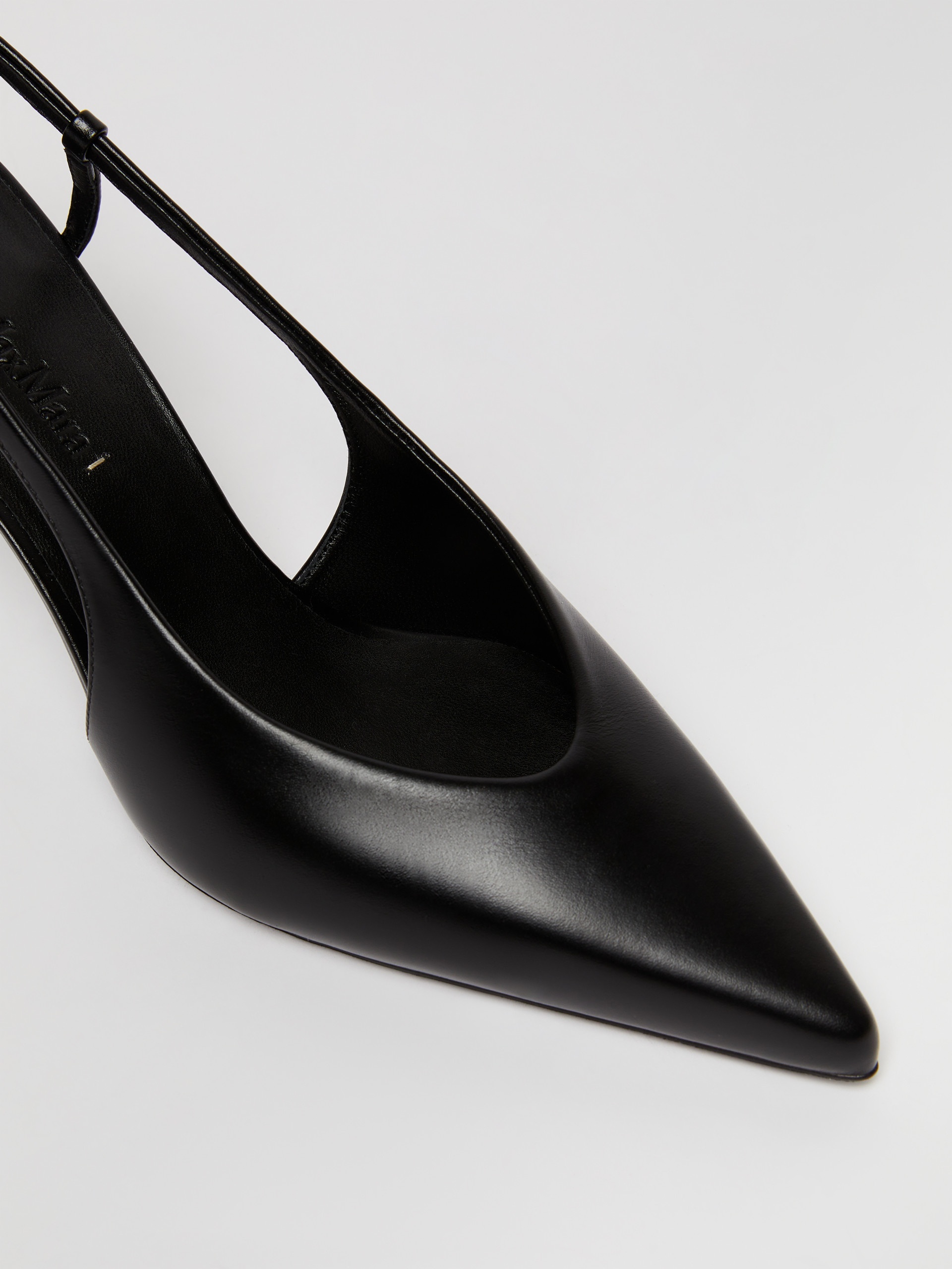 MMSLINGCALF Leather slingback heels - 4