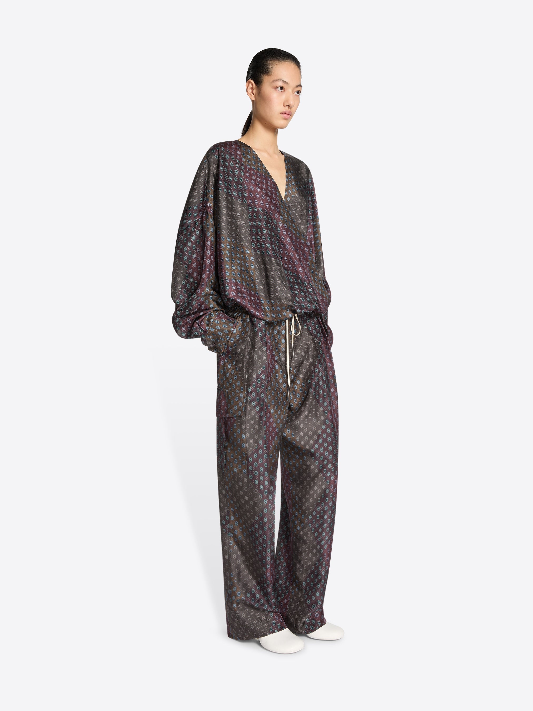 SILK CARGO PANTS - 3