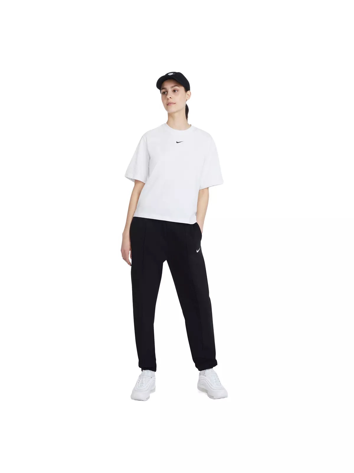 Women's Sportswear Essentials Boxy Tee-White - 4