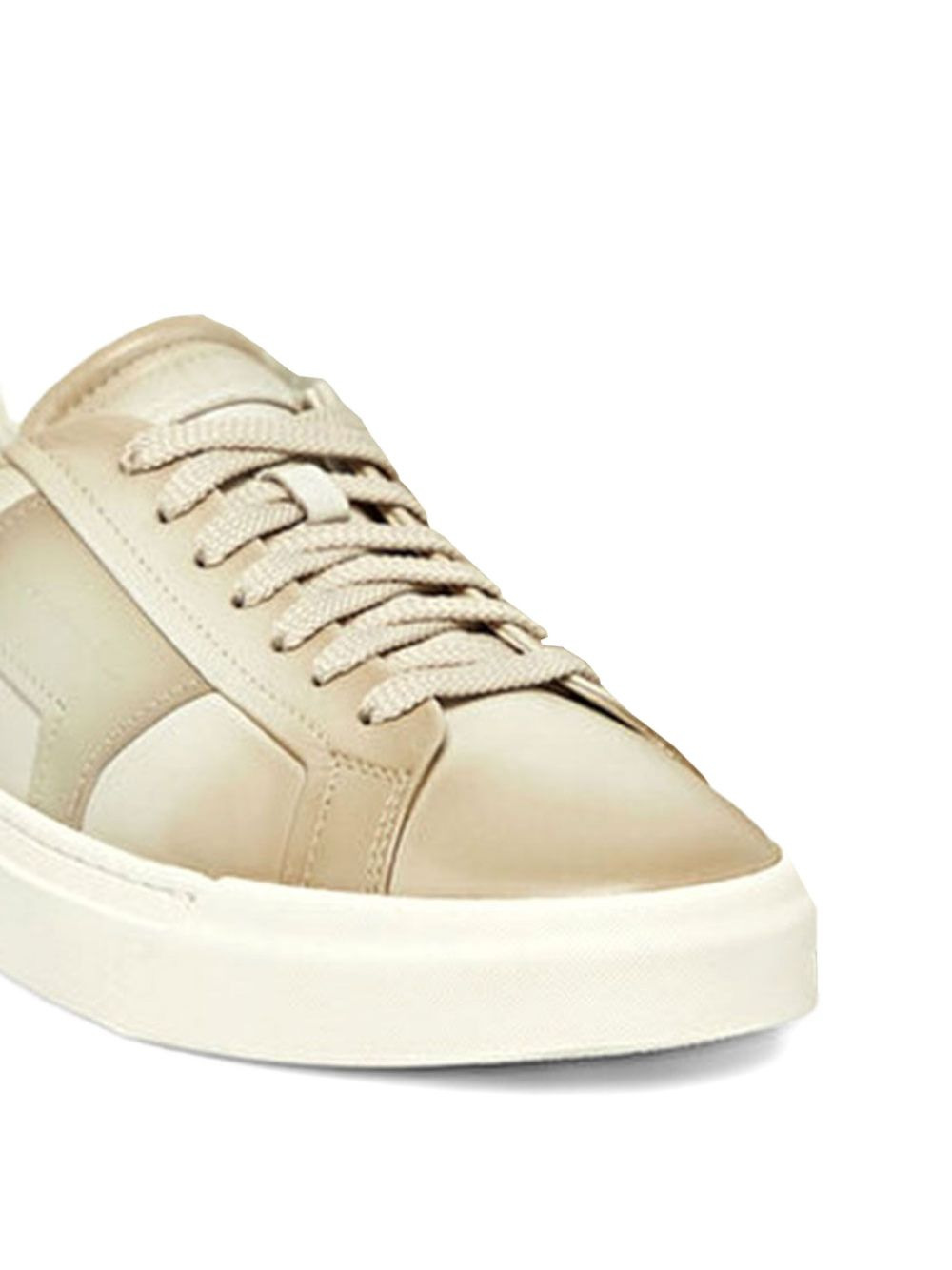 leather-panelled sneakers - 3