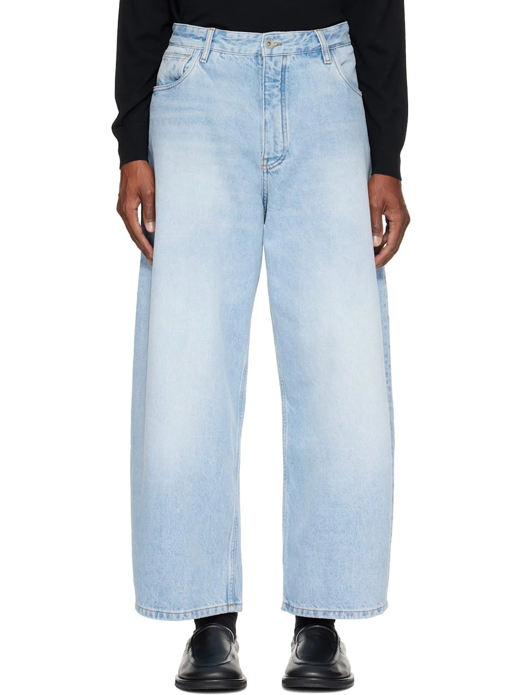 Blue Paolo Wide Leg Jeans - 1