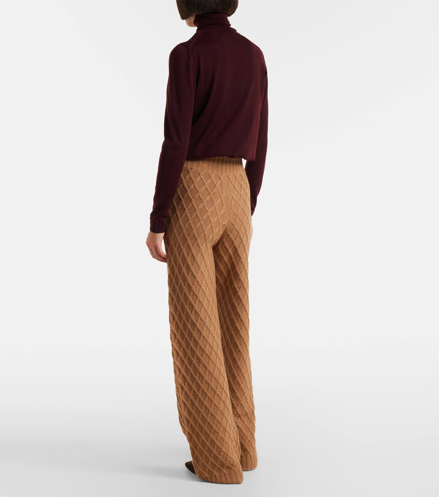 Pevera high-rise wool wide-leg pants - 3