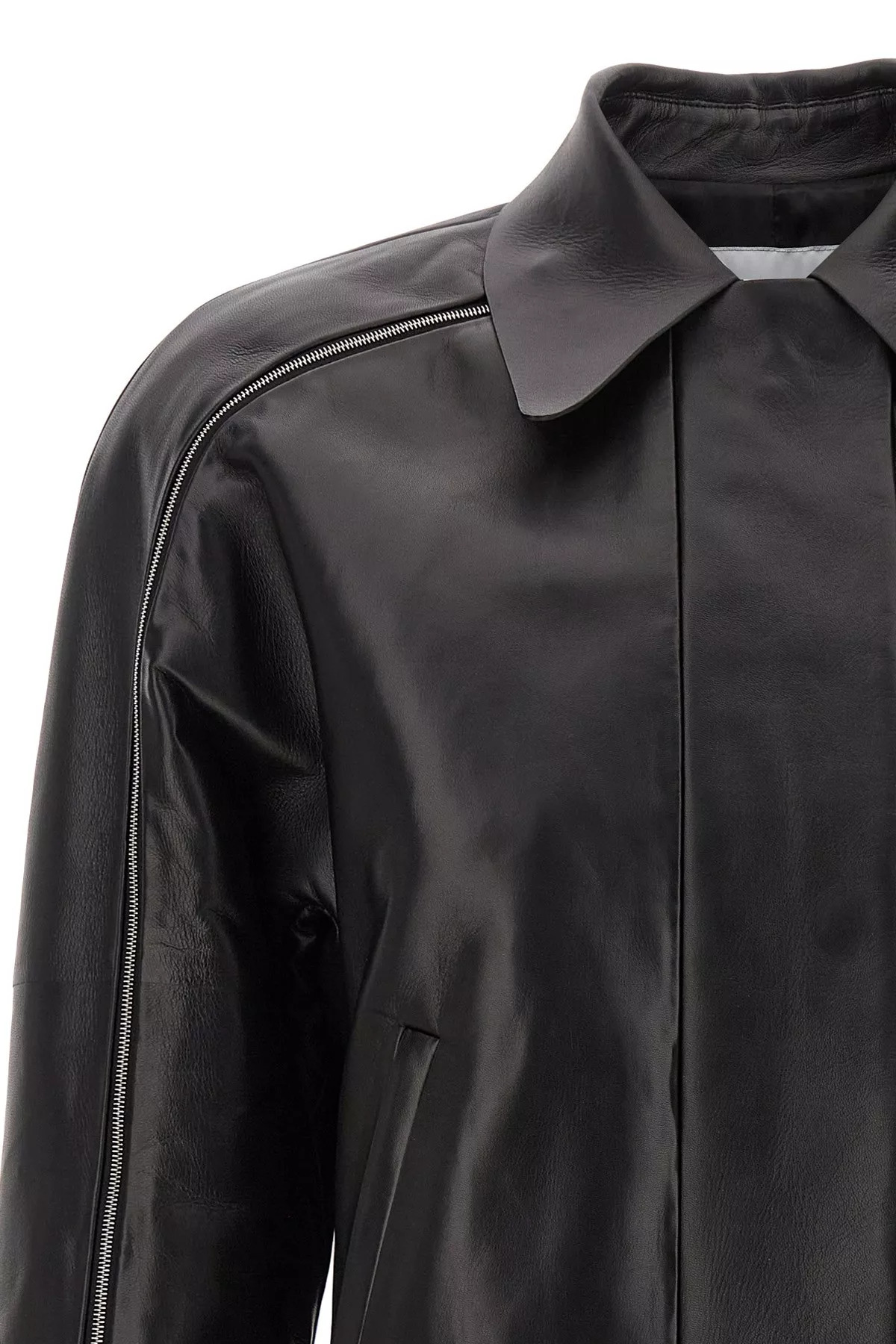 Leather blouson - 4