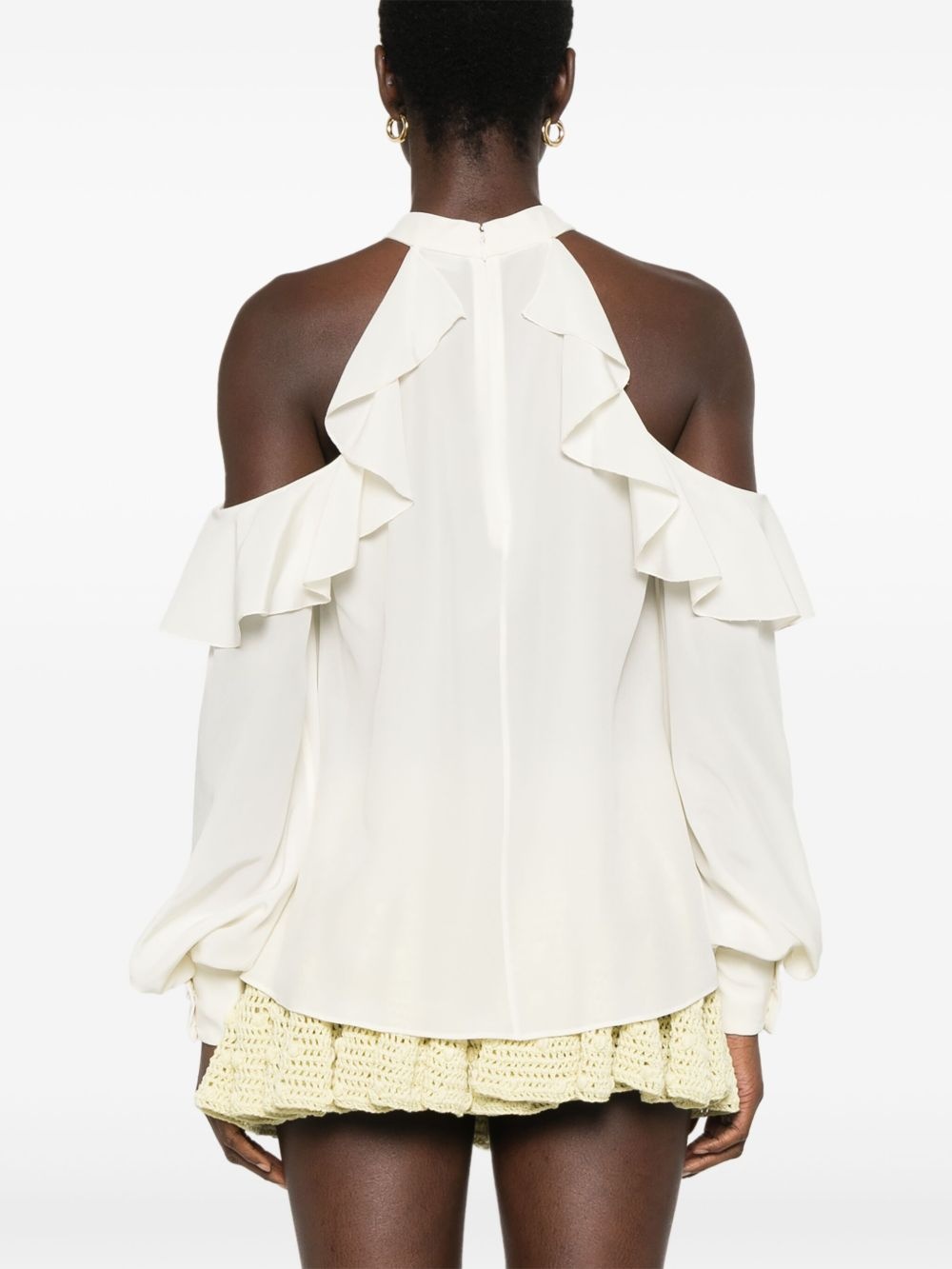 draped-detailed blouse - 4