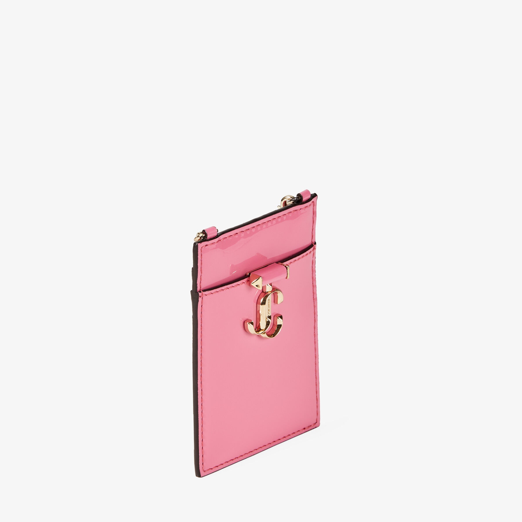 Card Holder w/Chain
Candy Pink Patent Leather Card Holder with Chain - 3
