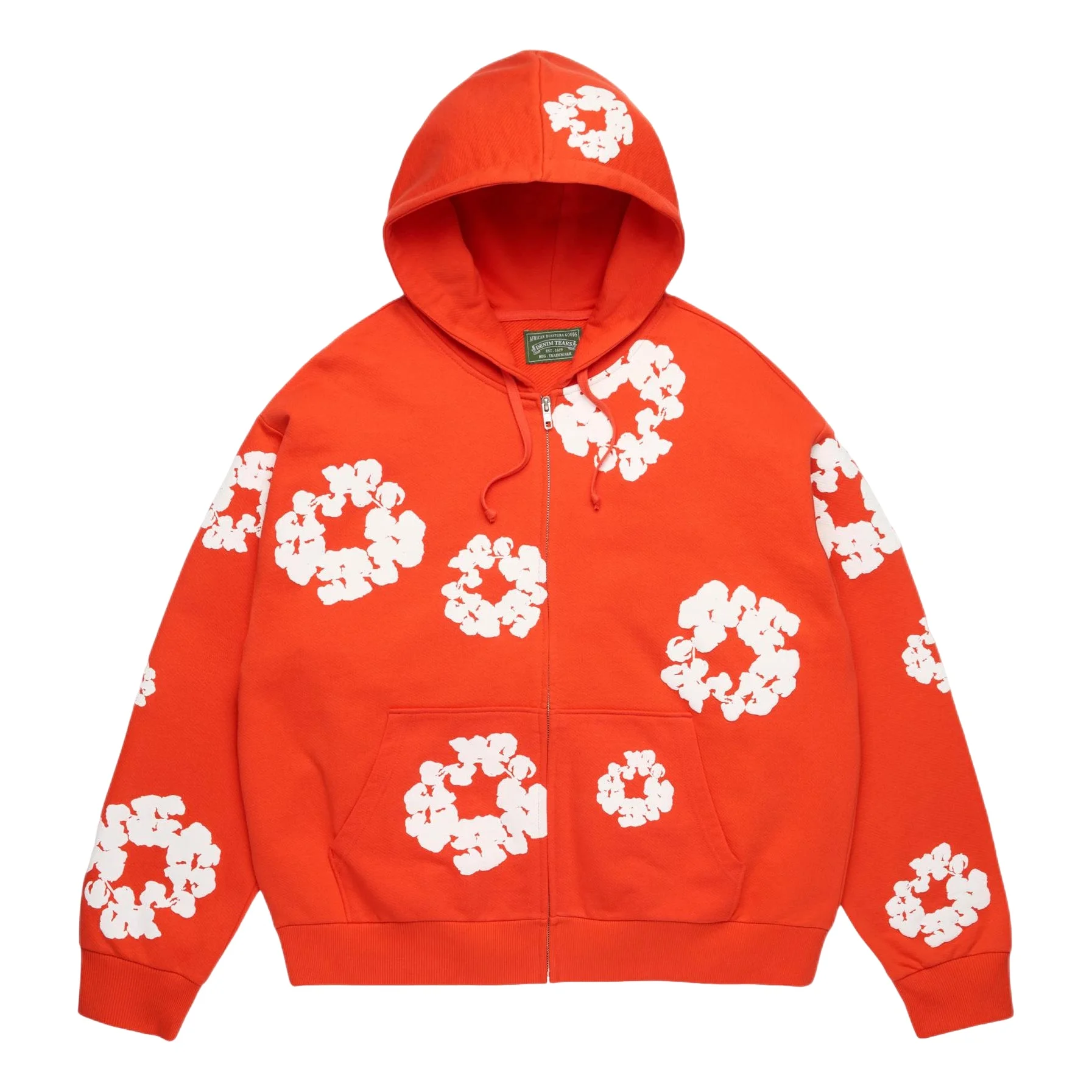 Denim Tears Cotton Wreath Zip Hoodie 'Dark Orange' SS26TZH11413063 - 1