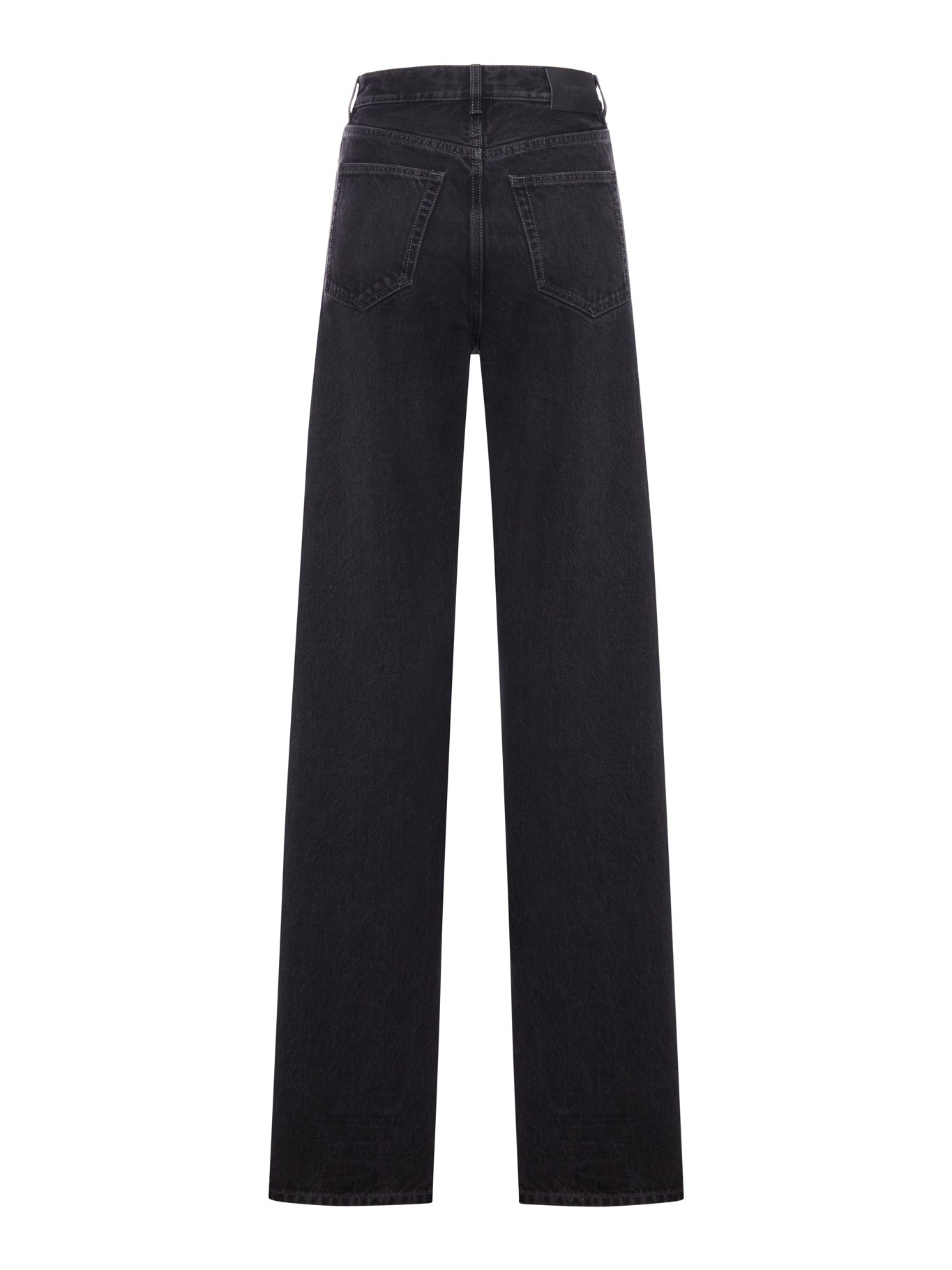 WIDE-LEG DENIM JEANS WITH A V-WAISTED WAIST - 2