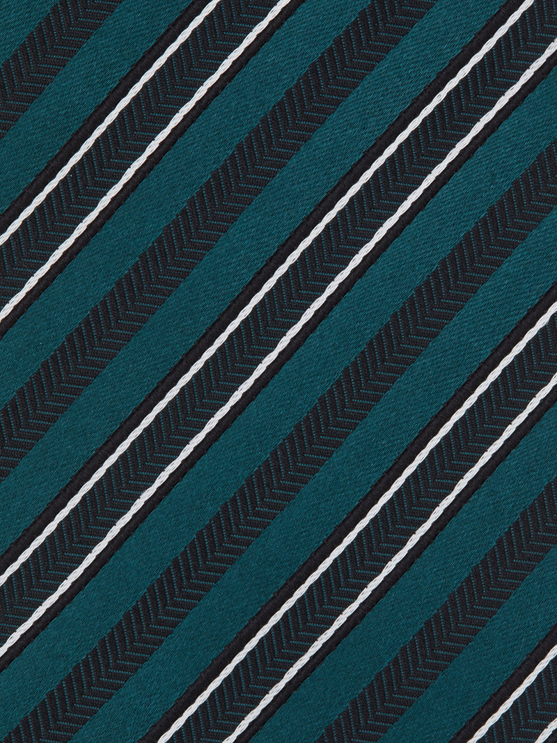 ZEGNA TEAL BLUE SILK AND COTTON TIE outlook