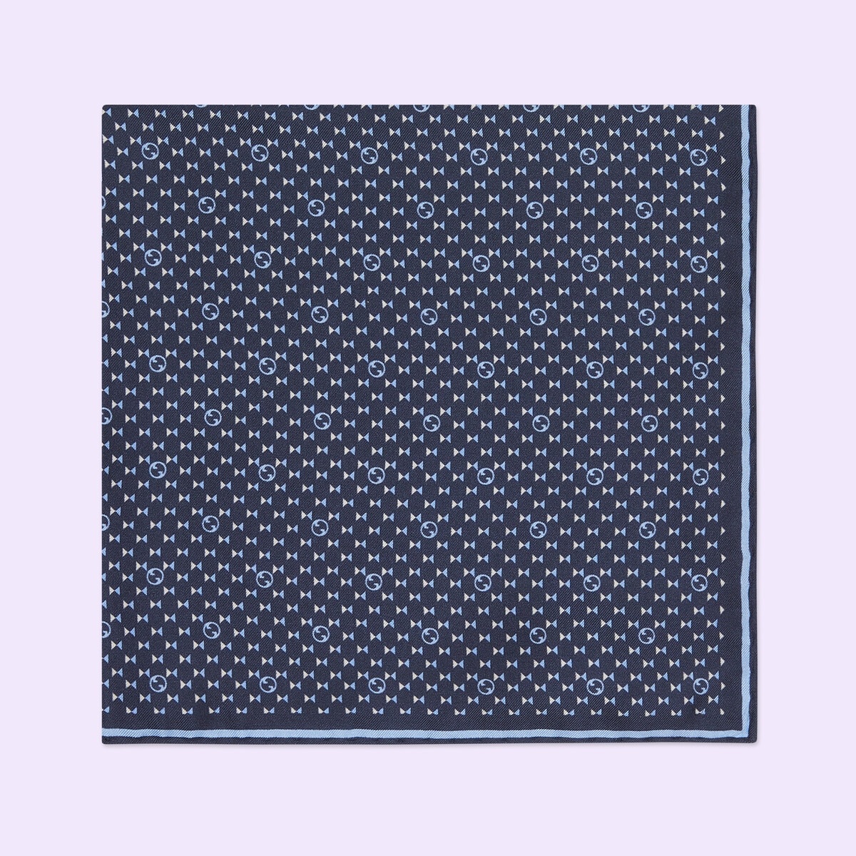 Round Interlocking G silk pocket square - 2