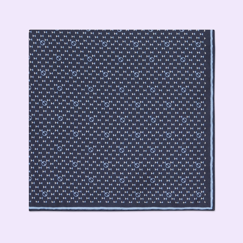 GUCCI Round Interlocking G silk pocket square outlook