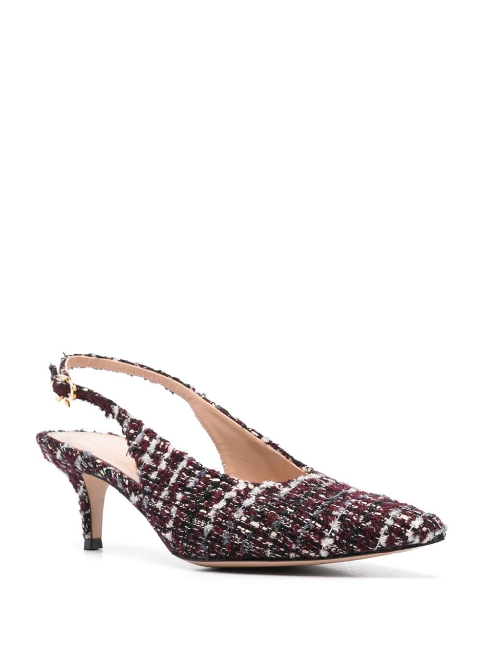 55mm tweed slingback pumps - 2