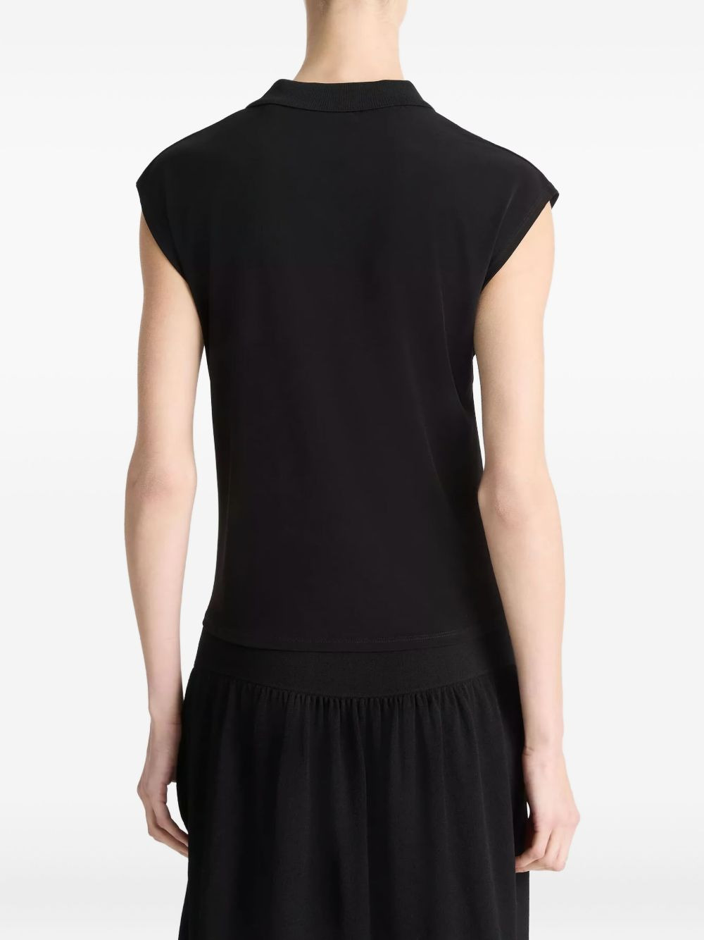 cap-sleeve polo top - 4