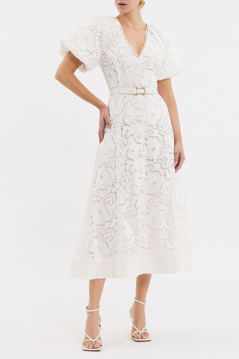 Ginger Puff Sleeve Midi Dress 2