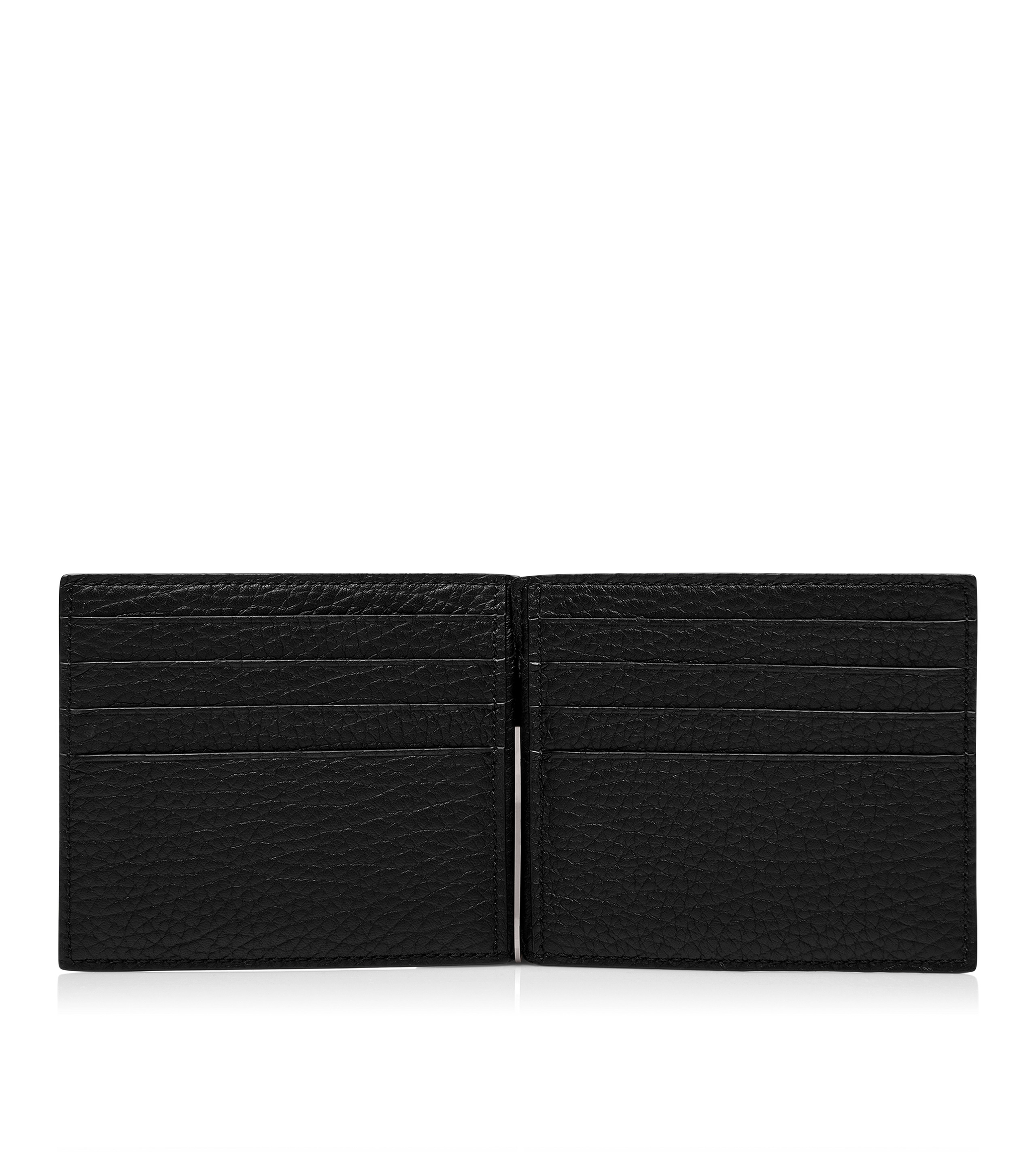 PRINTED DEER LEATHER ELONGATED T LINE MONEY CLIP WALLET - 3