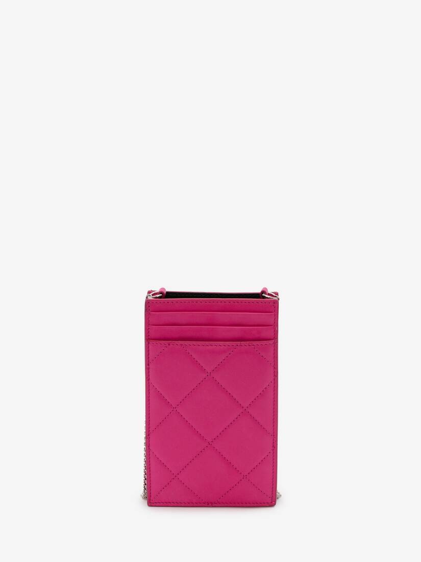 Mcqueen Graffiti Phone Case With Chain in Bobby Pink - 3