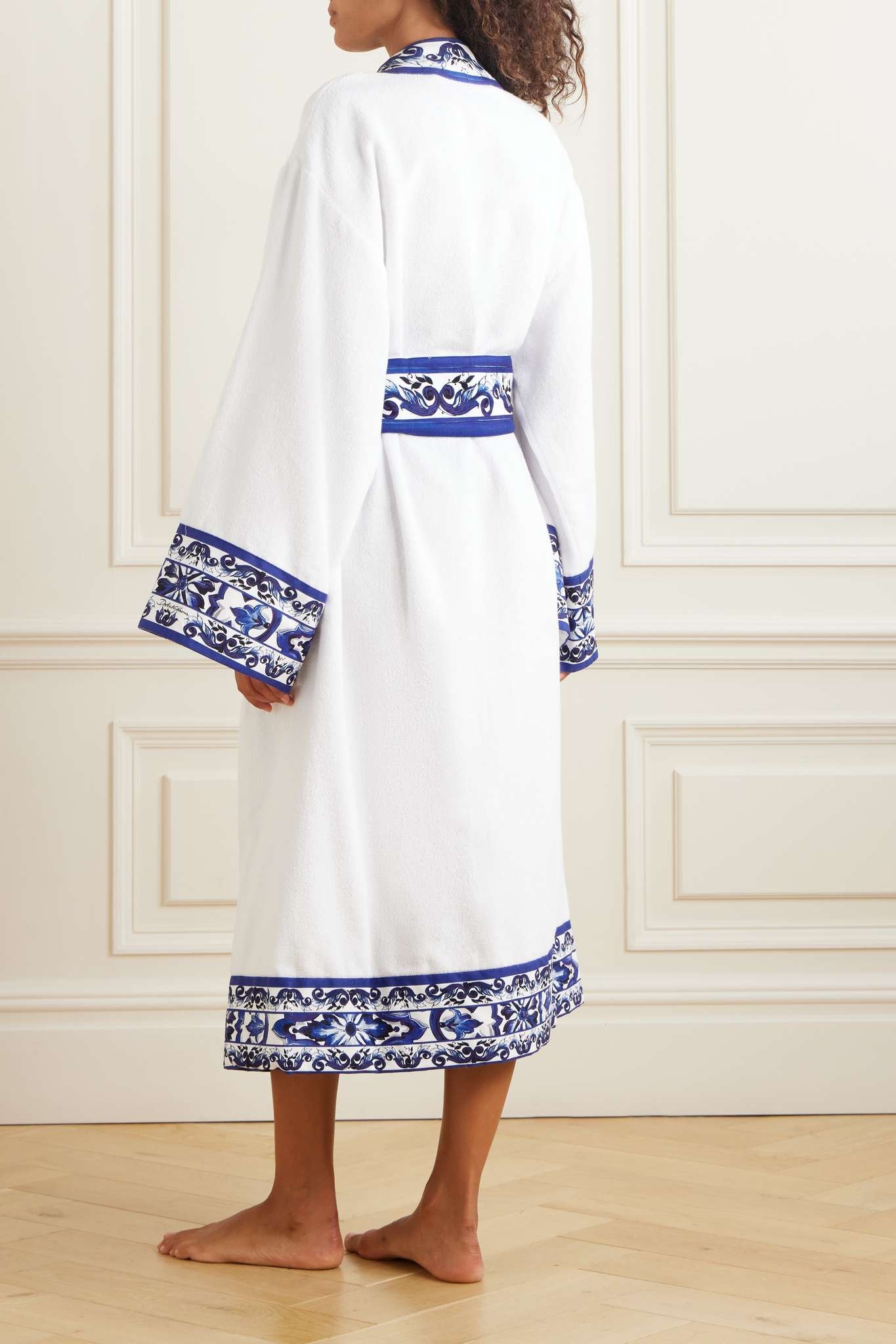 Printed cotton-terry robe - 3