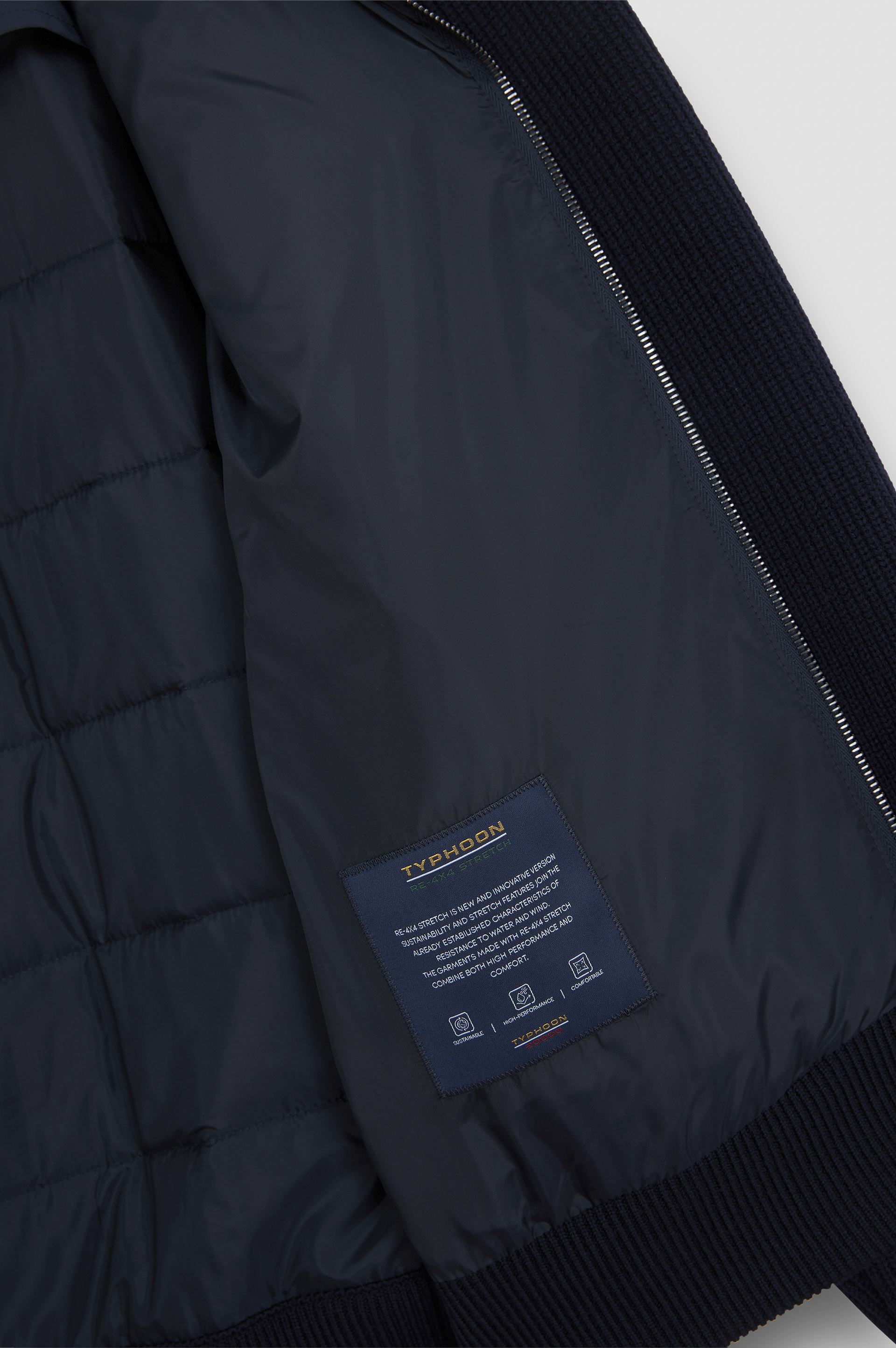 ZIP-UP CARDIGAN IN SOFT COOL TOUCH WOOL WITH TYPHOON® RE-4X4 STRETCH DETAILS - 7
