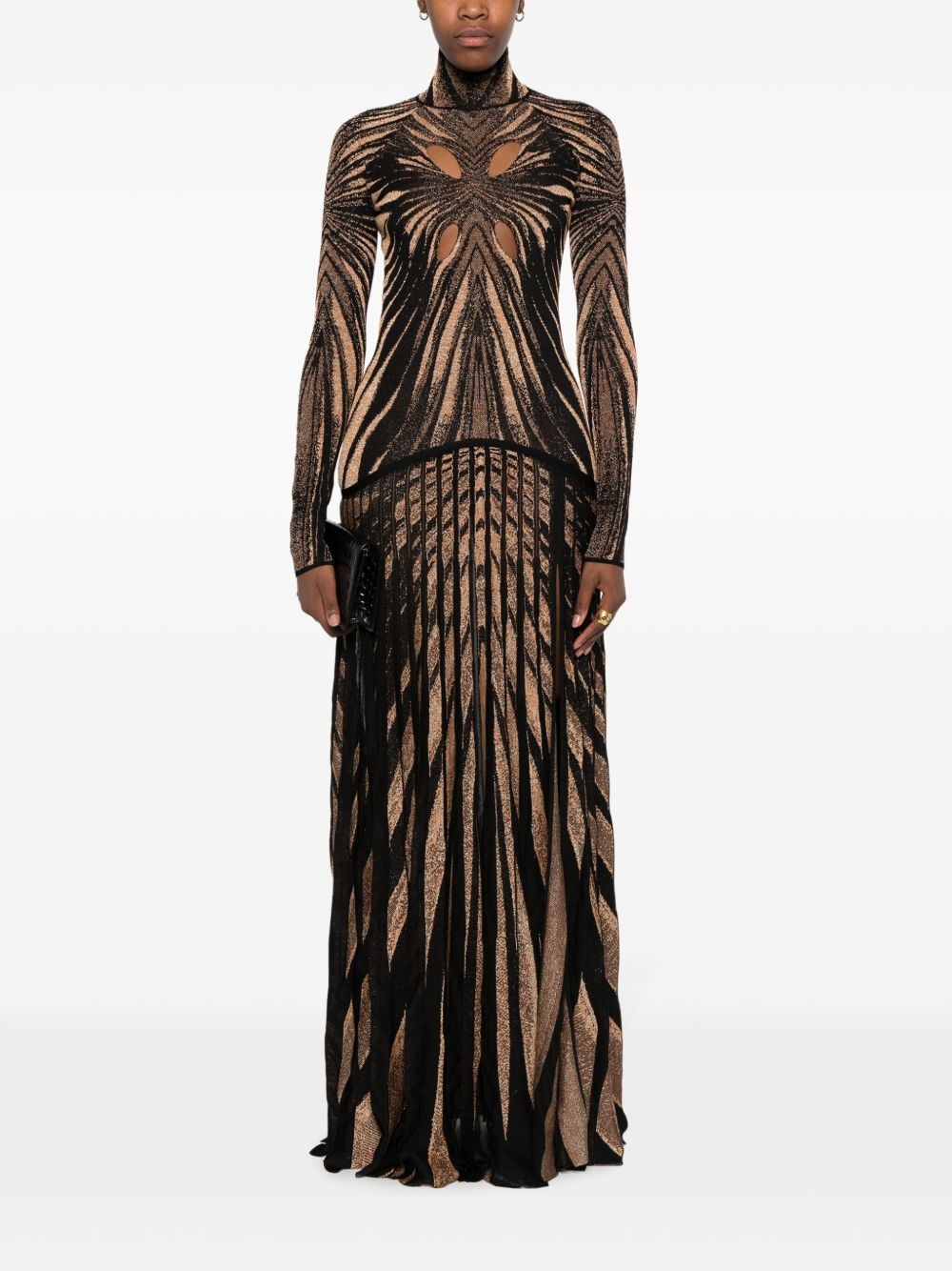 cut-out detail long dress - 2