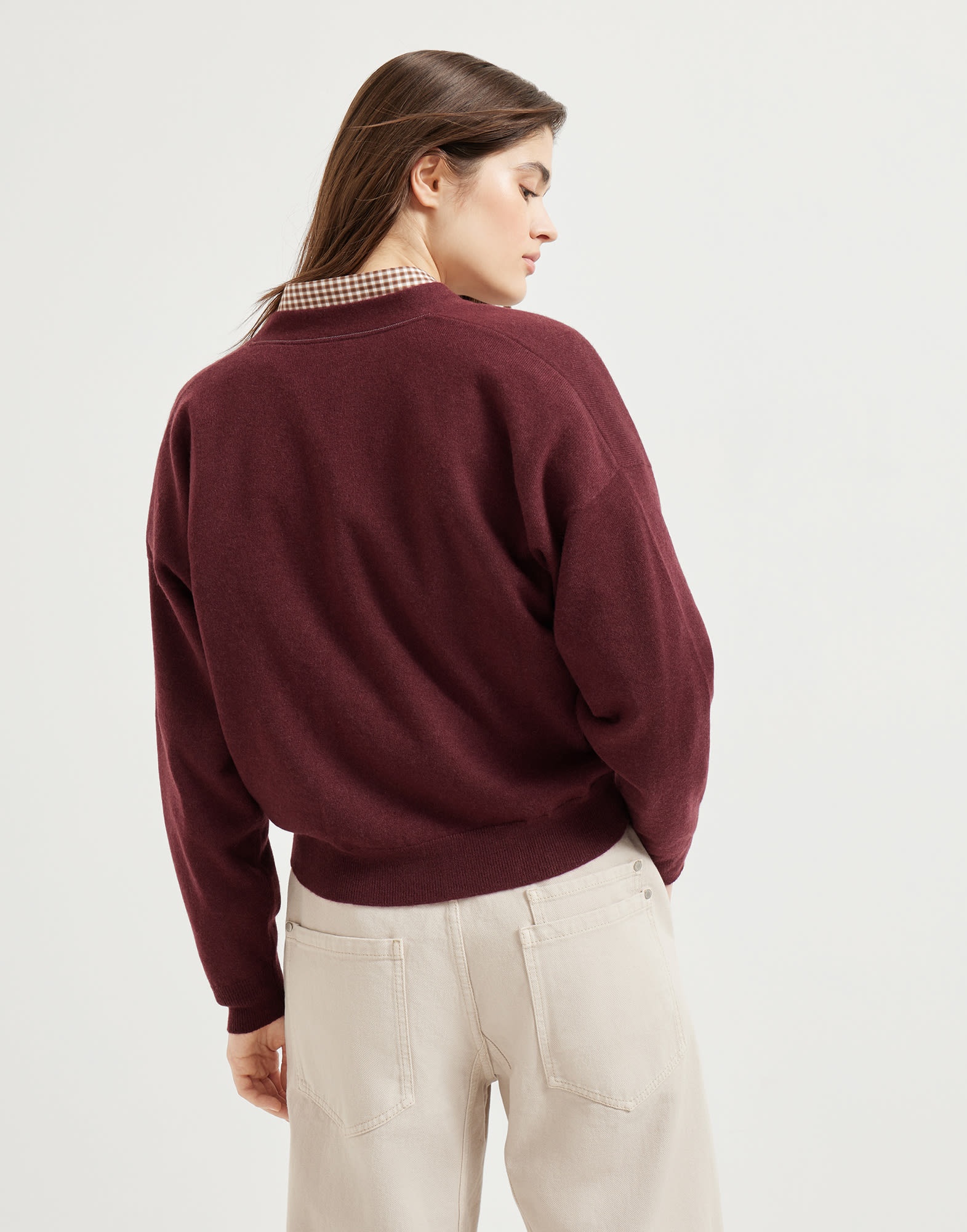 Cashmere cardigan with monili - 2