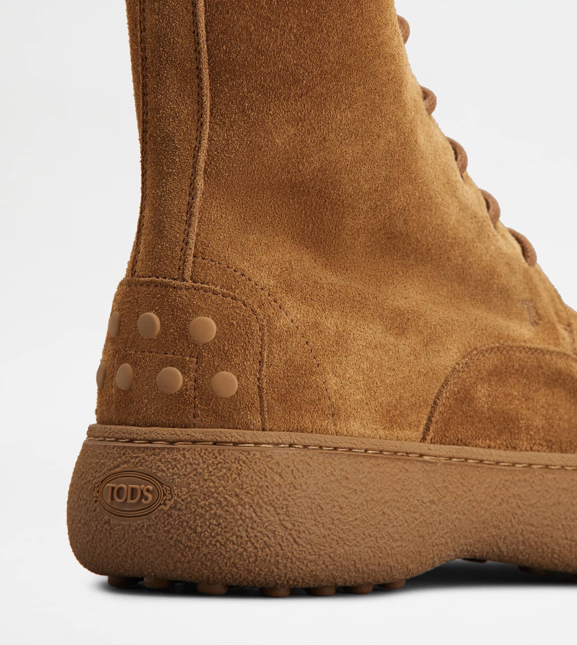 TOD'S W. G. LACE-UP ANKLE BOOTS IN SUEDE - BROWN - 5