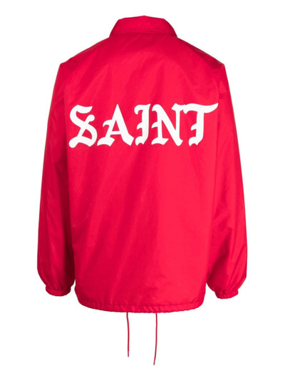SAINT M×××××× logo-print shirt jacket outlook