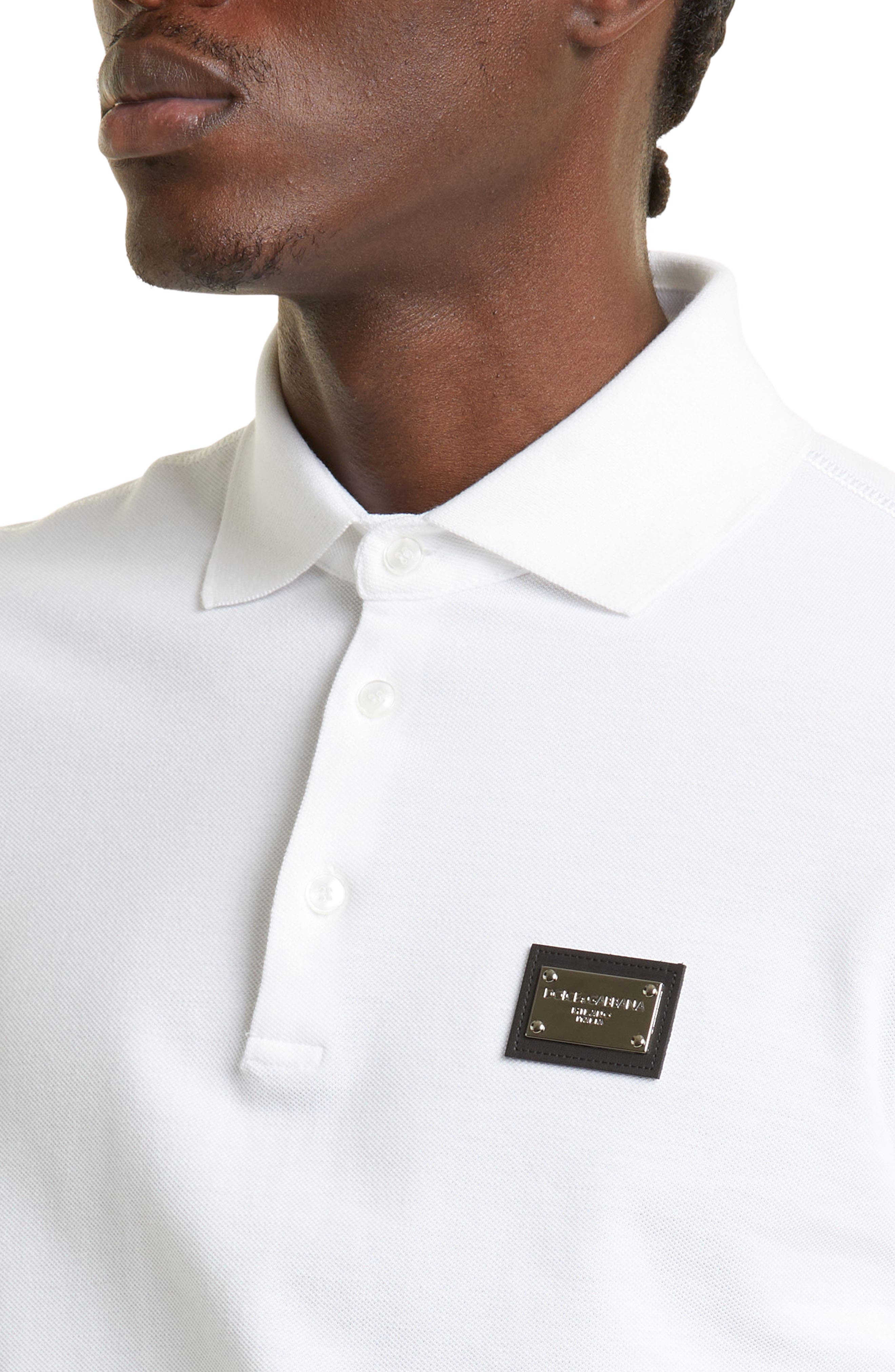 Logo Plate Cotton Piqué Polo - 4