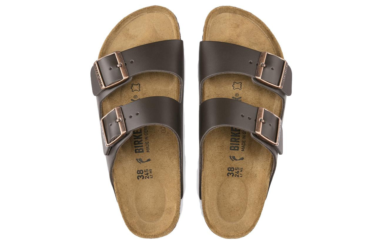 Birkenstock Arizona Natural Leather Narrow Fit Sandals 'Dark Brown' 0051103 - 4