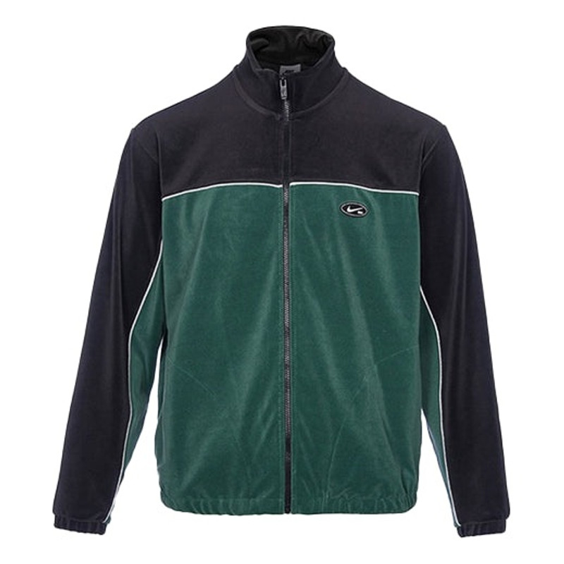 Nike SB Casual Logo Colorblock Velvet Skateboard Jacket Green DD0574-333 - 1