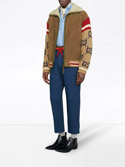 GUCCI logo detail cropped trousers outlook