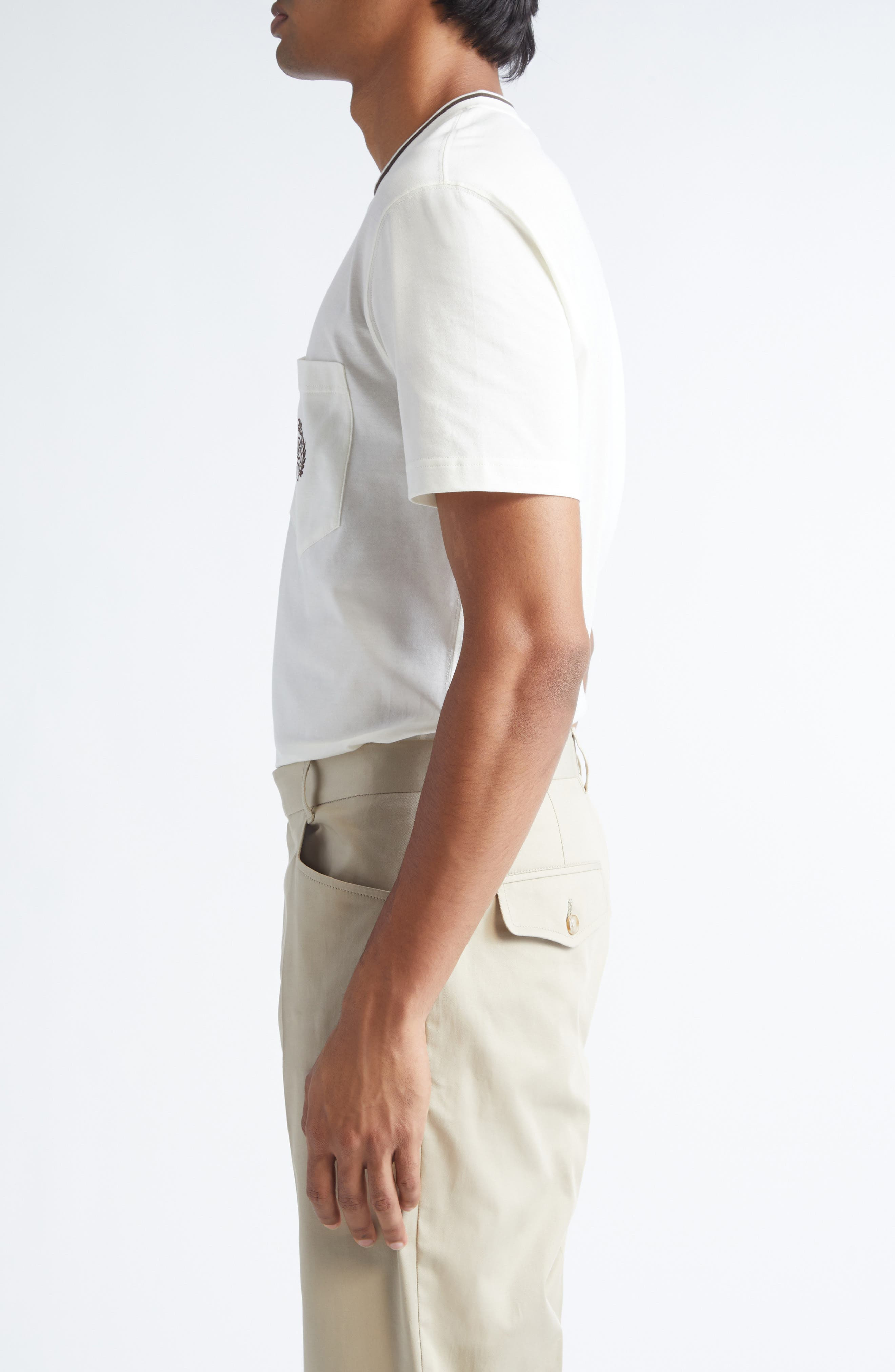 Dolce&Gabbana Embroidered Pocket T-Shirt in W0001 at Nordstrom - 4