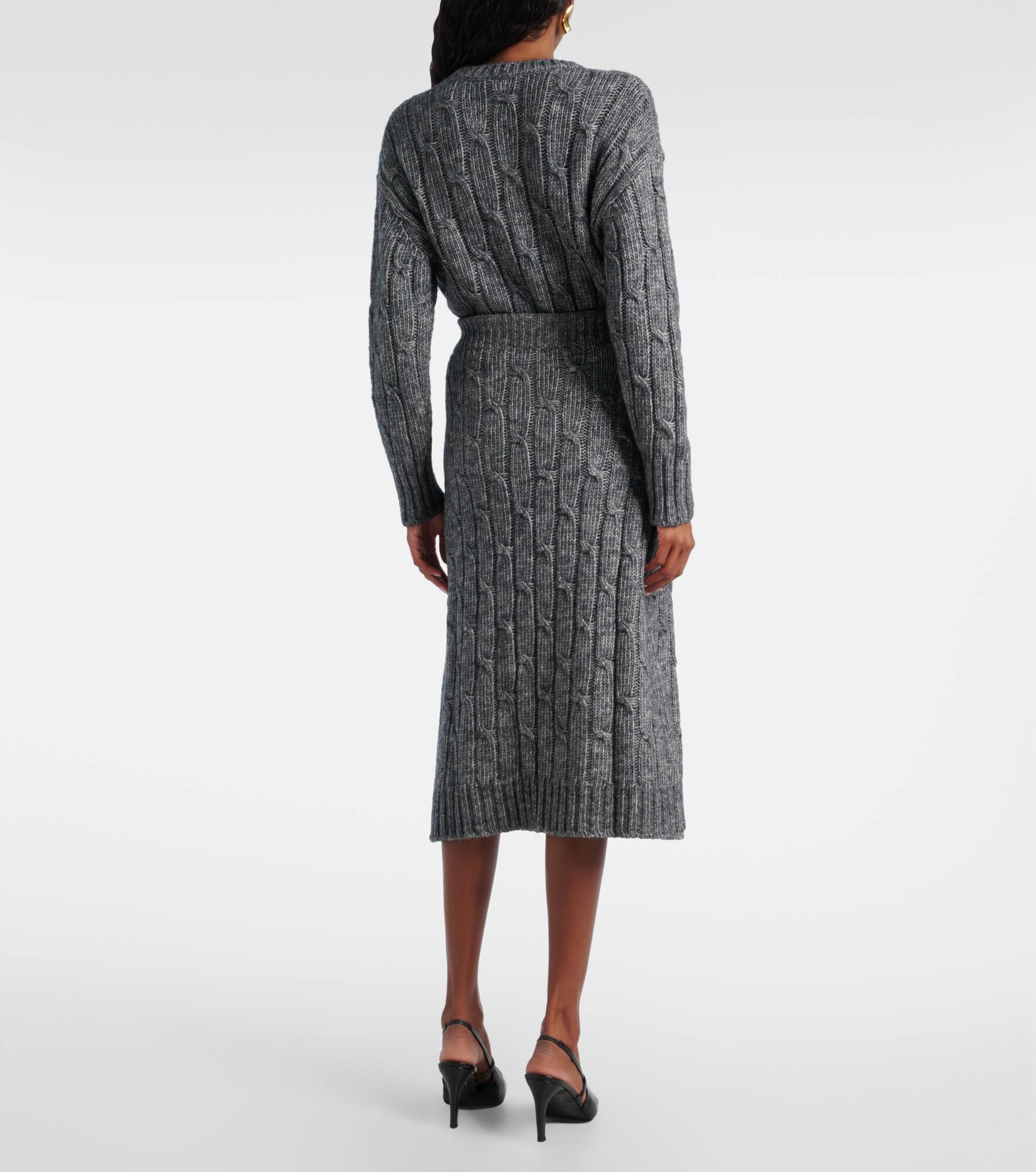 Otello cotton and wool-blend midi skirt - 3