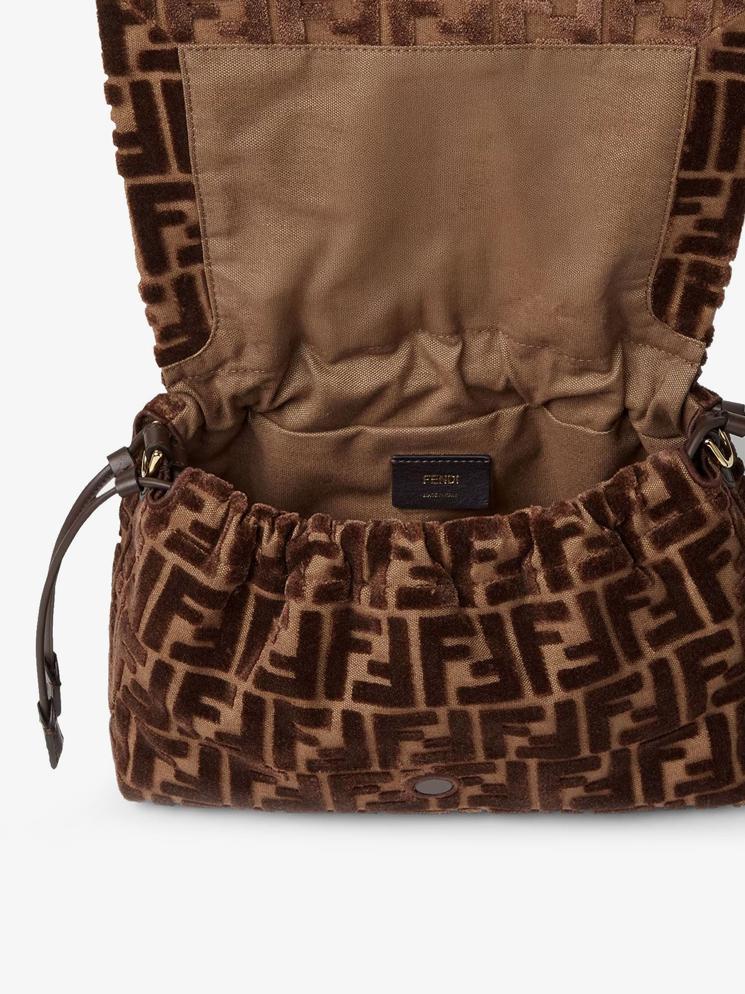 Fendi Mamma Baguette Medium Ff Velvet Jacquard Crossbody Bag - 4