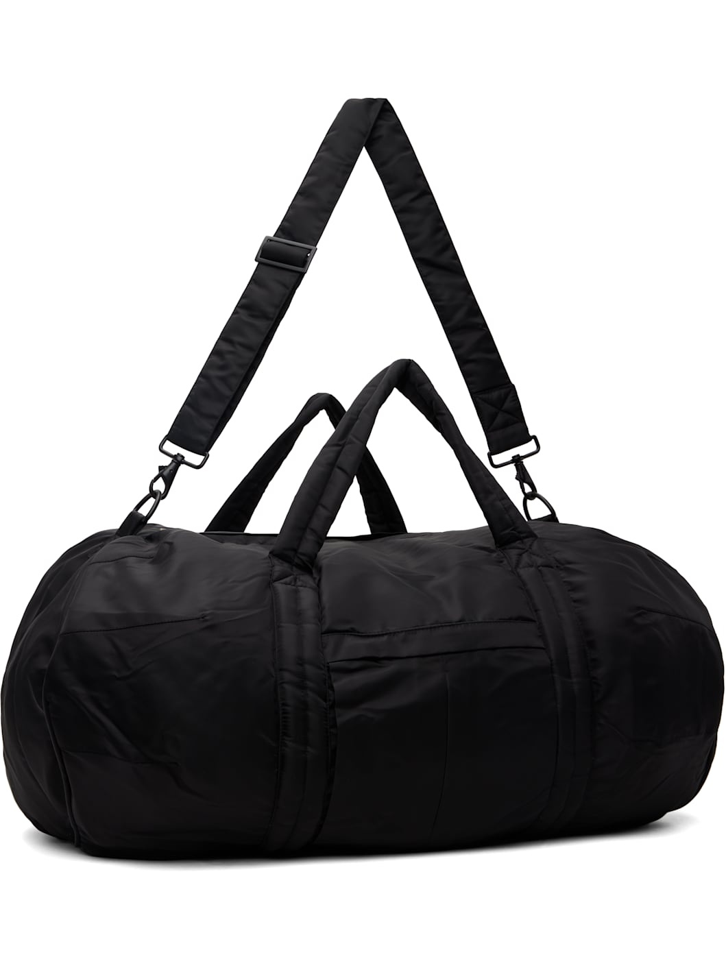 entire studios Black Standard Duffle Bag | ssense | REVERSIBLE