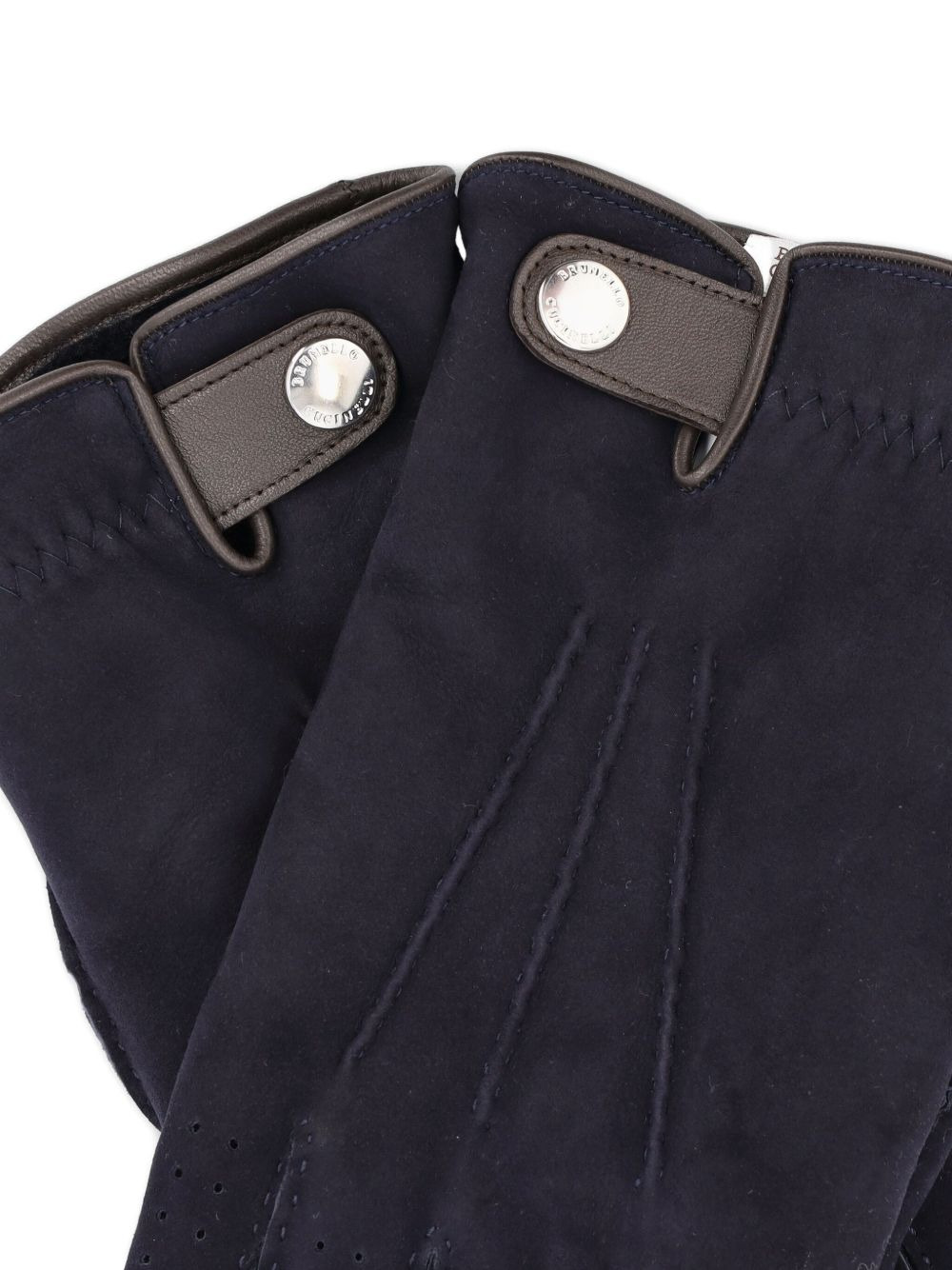 perforated leather gloves - 2