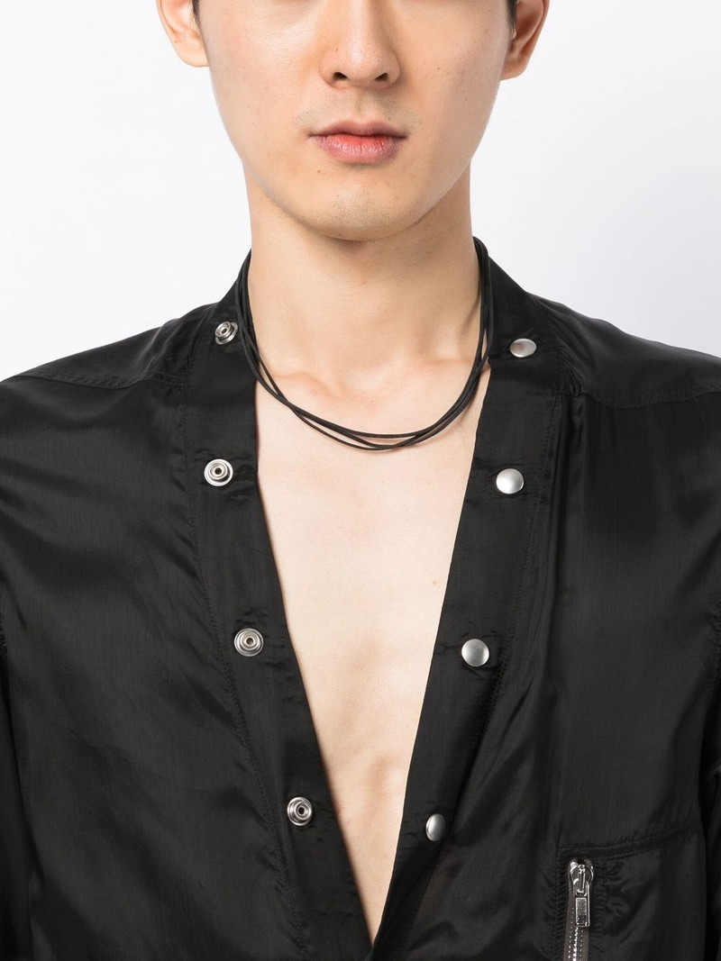 Guidi LAYERED LEATHER NECKLACE outlook