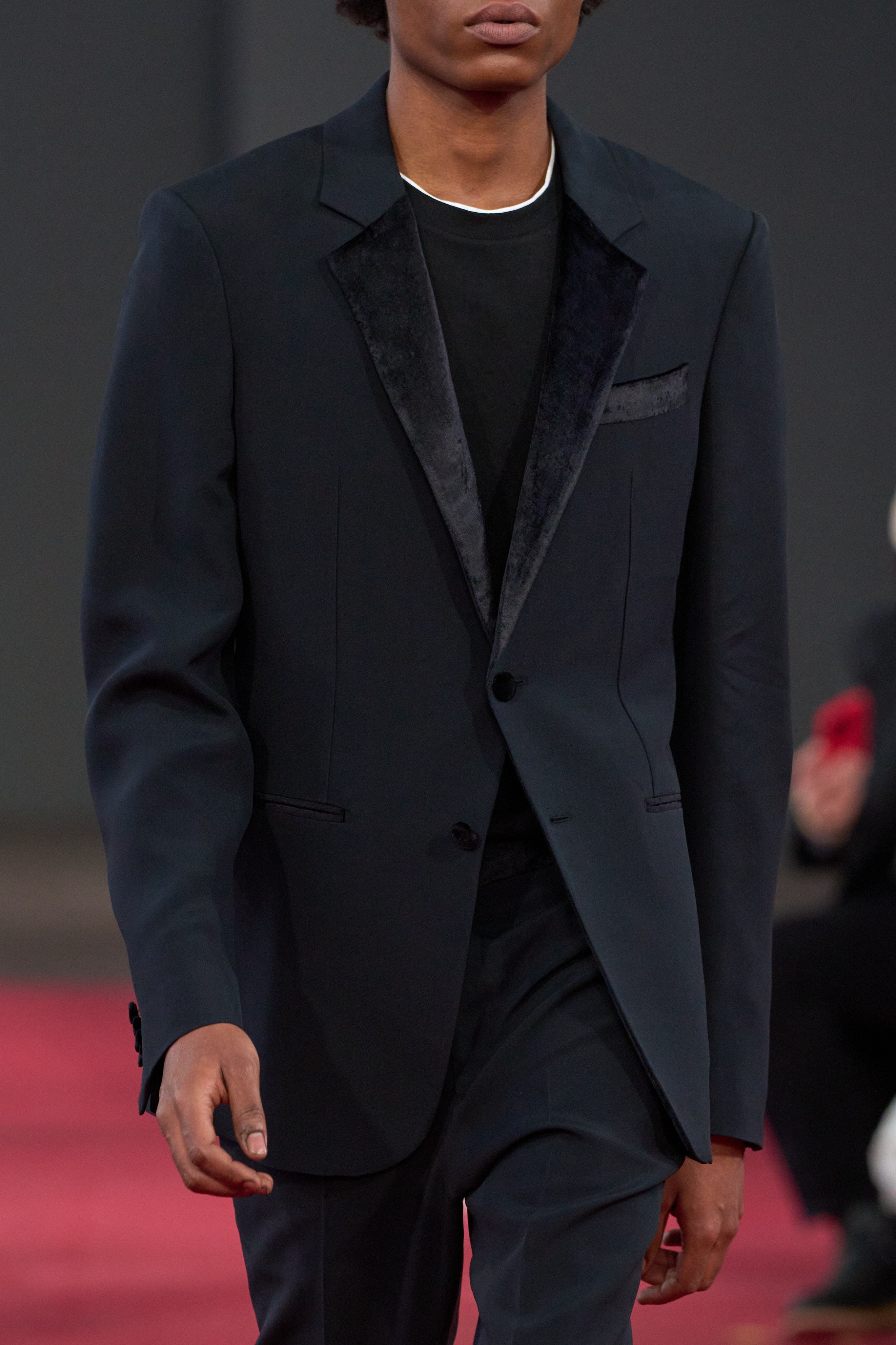 Nicolson Jacket in Black Silk Wool Cady - 5
